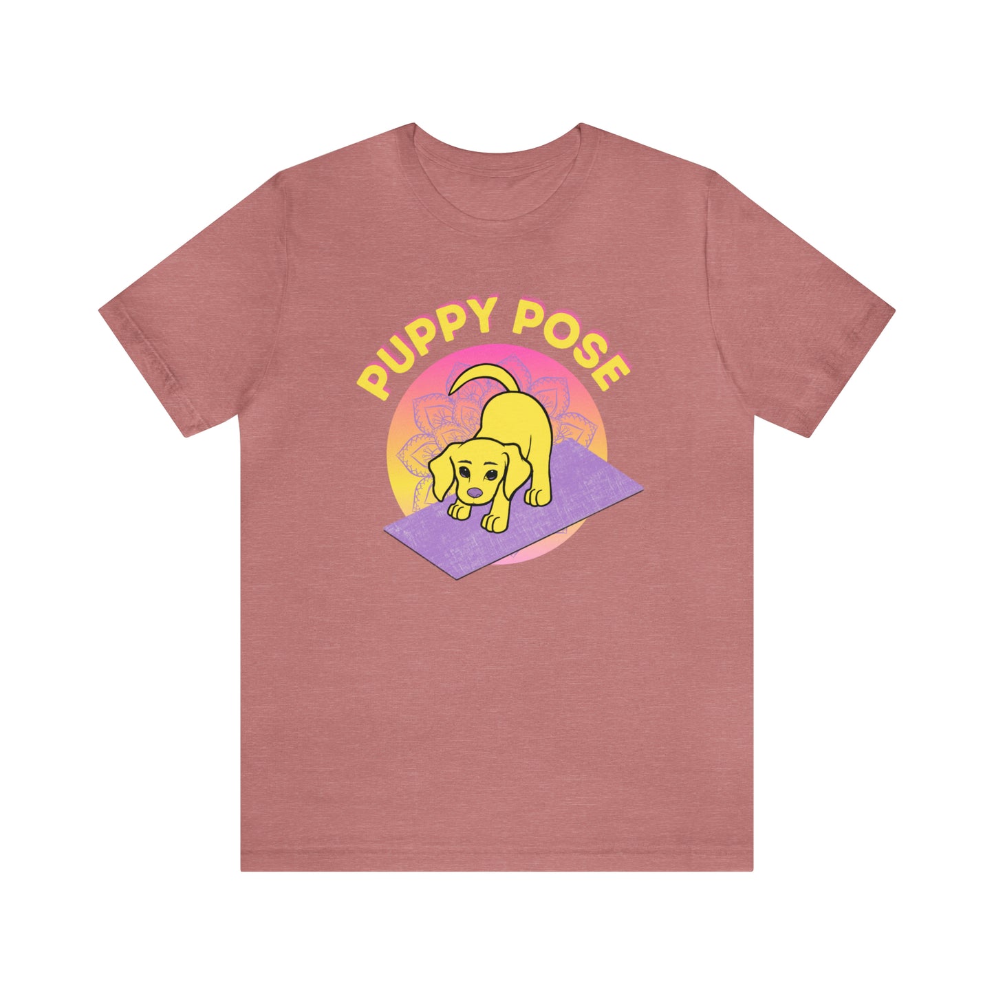 Puppy Pose with Yogi the Rescue Puppy Yoga Mascot Unisex Classic Tee