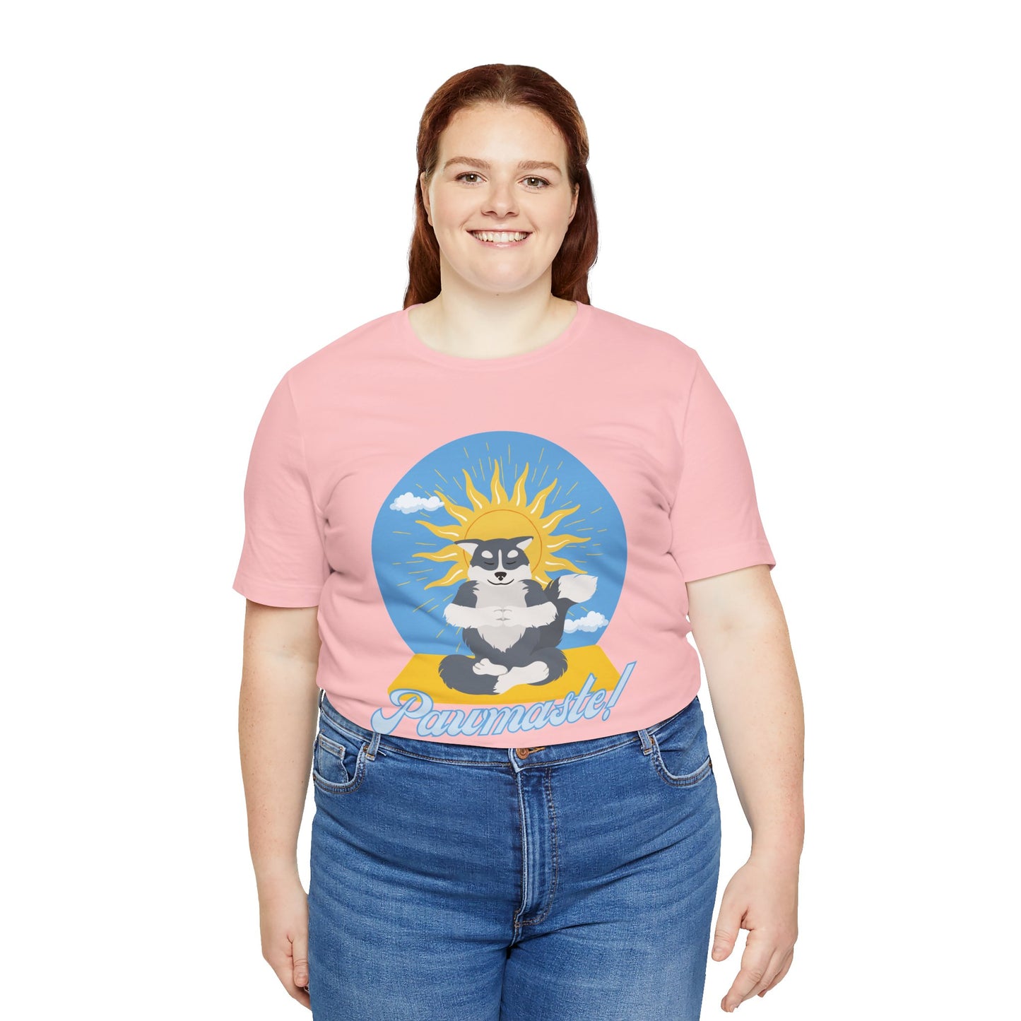 Pawmaste Happy Husky Puppy Yoga Shirt Unisex Classic Tee