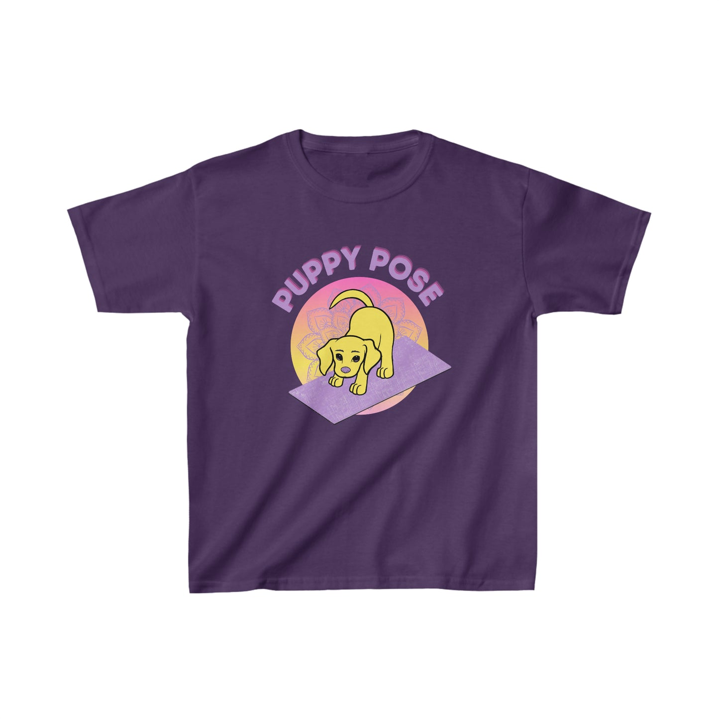 KIDS Puppy Pose with Yogi the Rescue Puppy Yoga Mascot Unisex Classic Tee