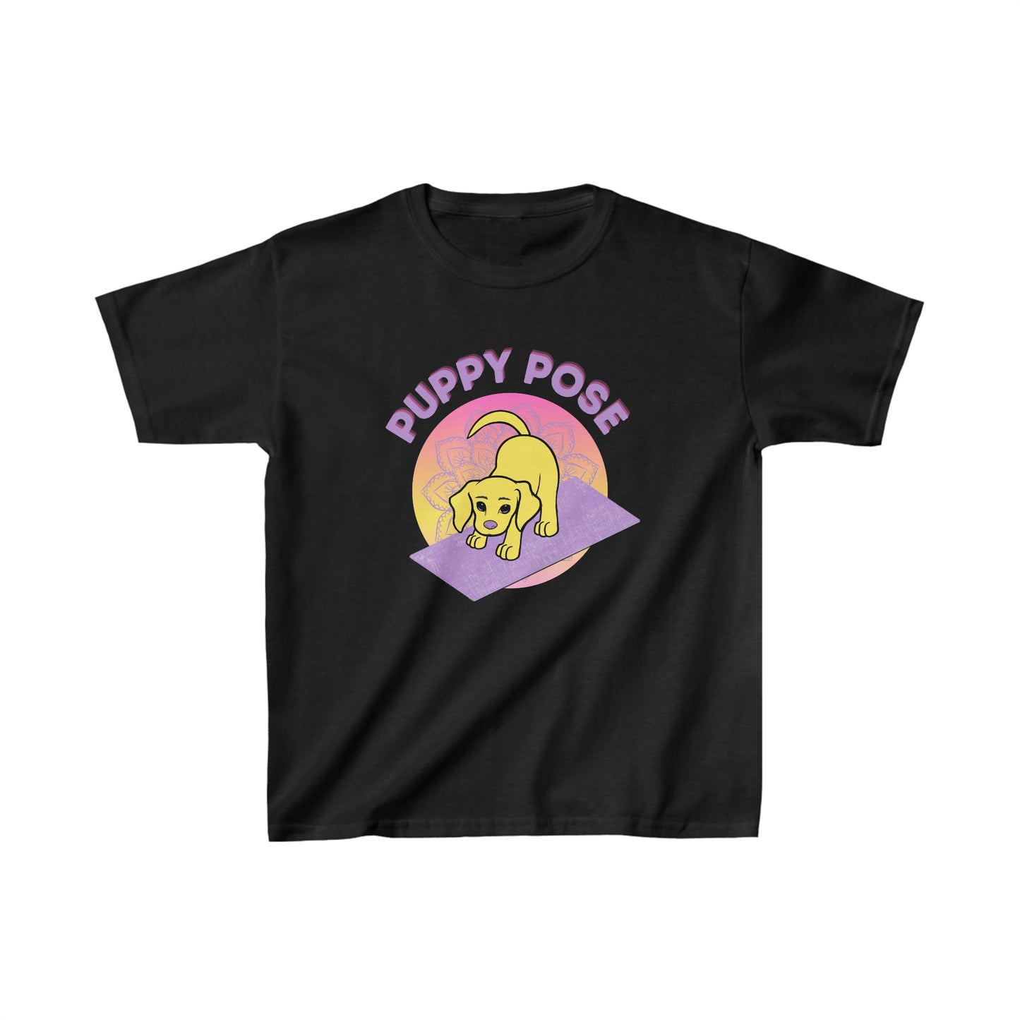 KIDS Puppy Pose with Yogi the Rescue Puppy Yoga Mascot Unisex Classic Tee