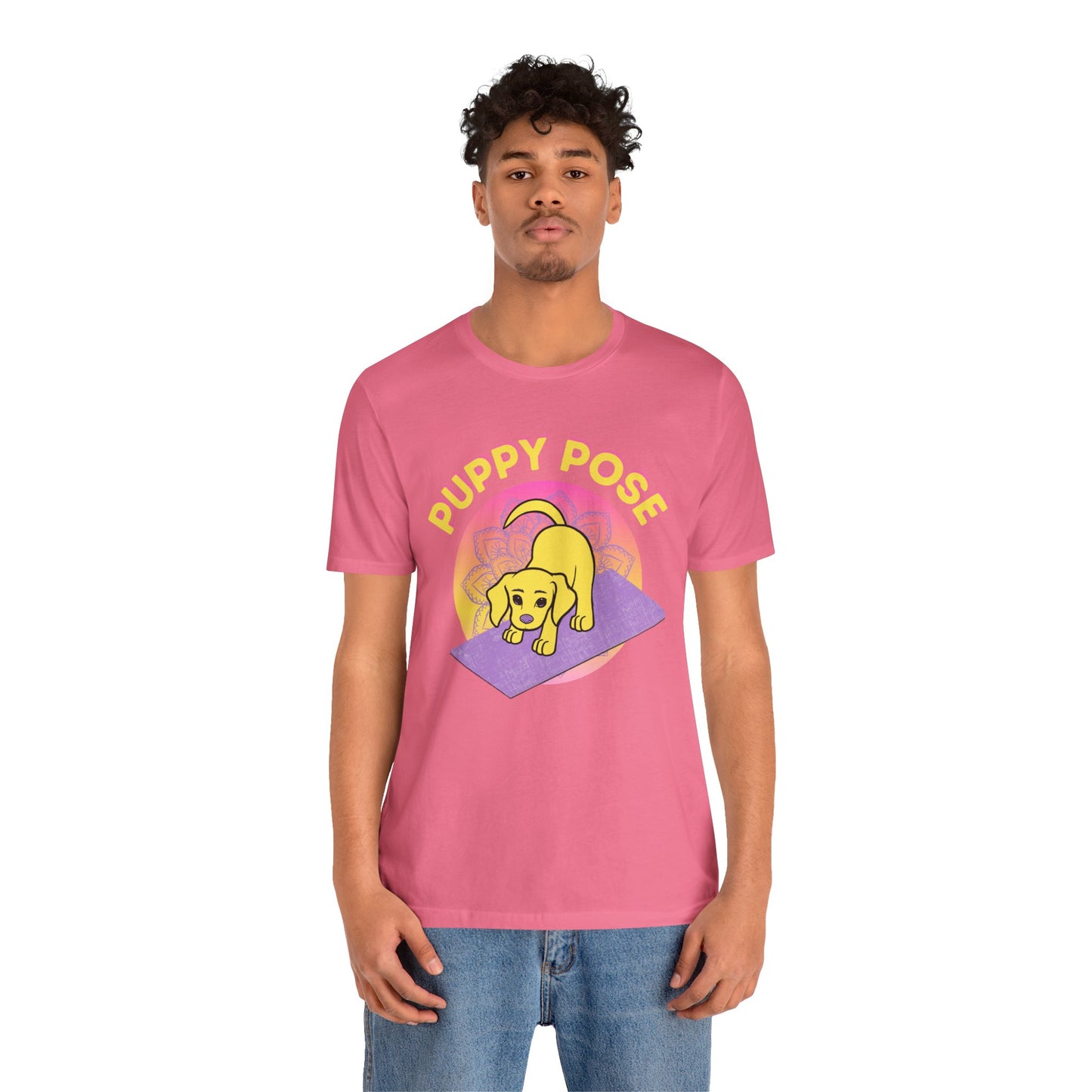 Pawmaste Happy Husky Puppy Yoga Shirt Unisex Classic Tee