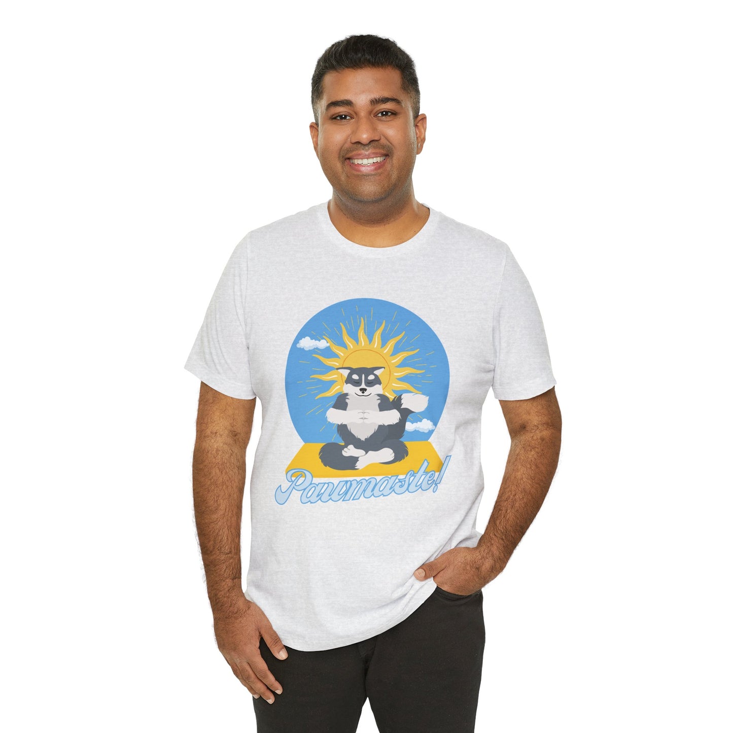 Pawmaste Happy Husky Puppy Yoga Shirt Unisex Classic Tee