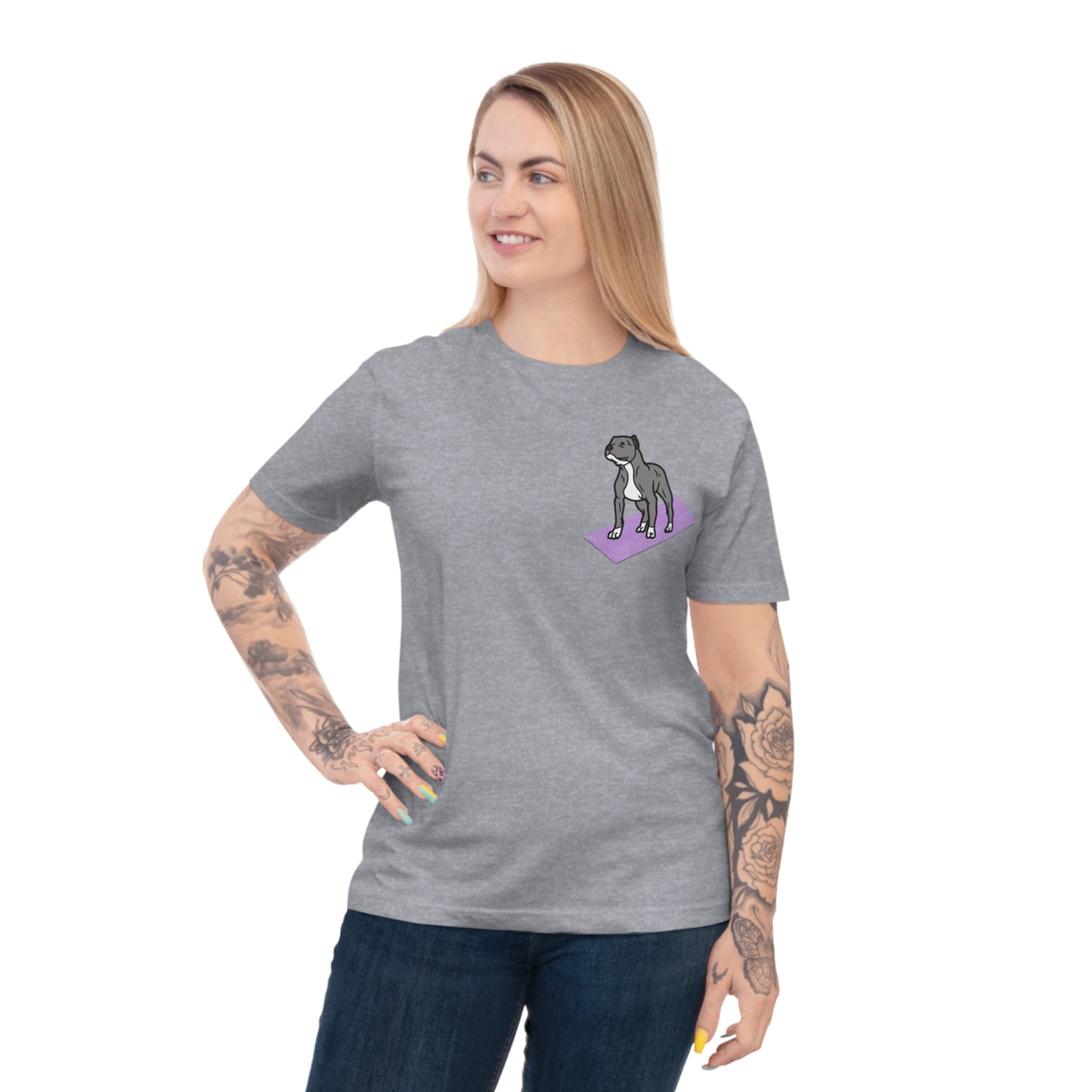 Rescue Puppy Yoga Mat Pit Bull Graphic Tshirt