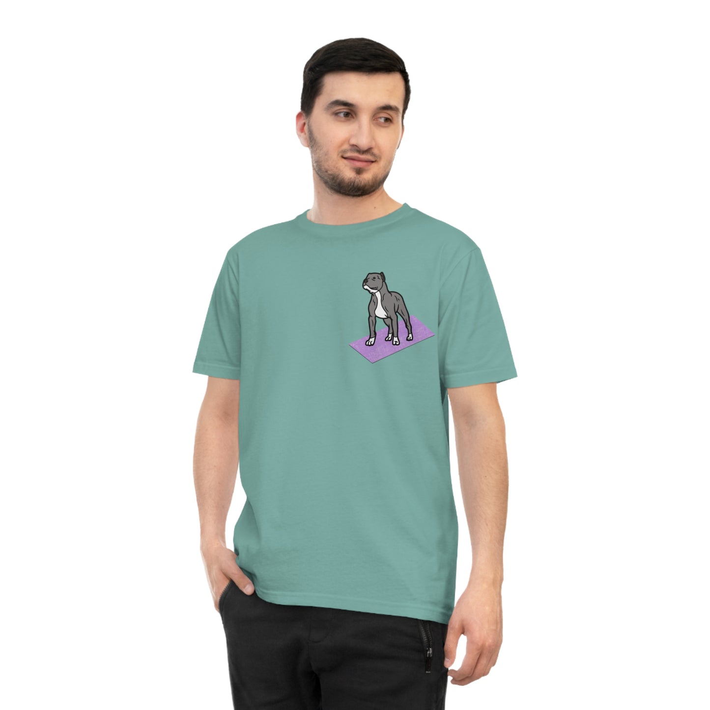 Rescue Puppy Yoga Mat Pit Bull Graphic Tshirt