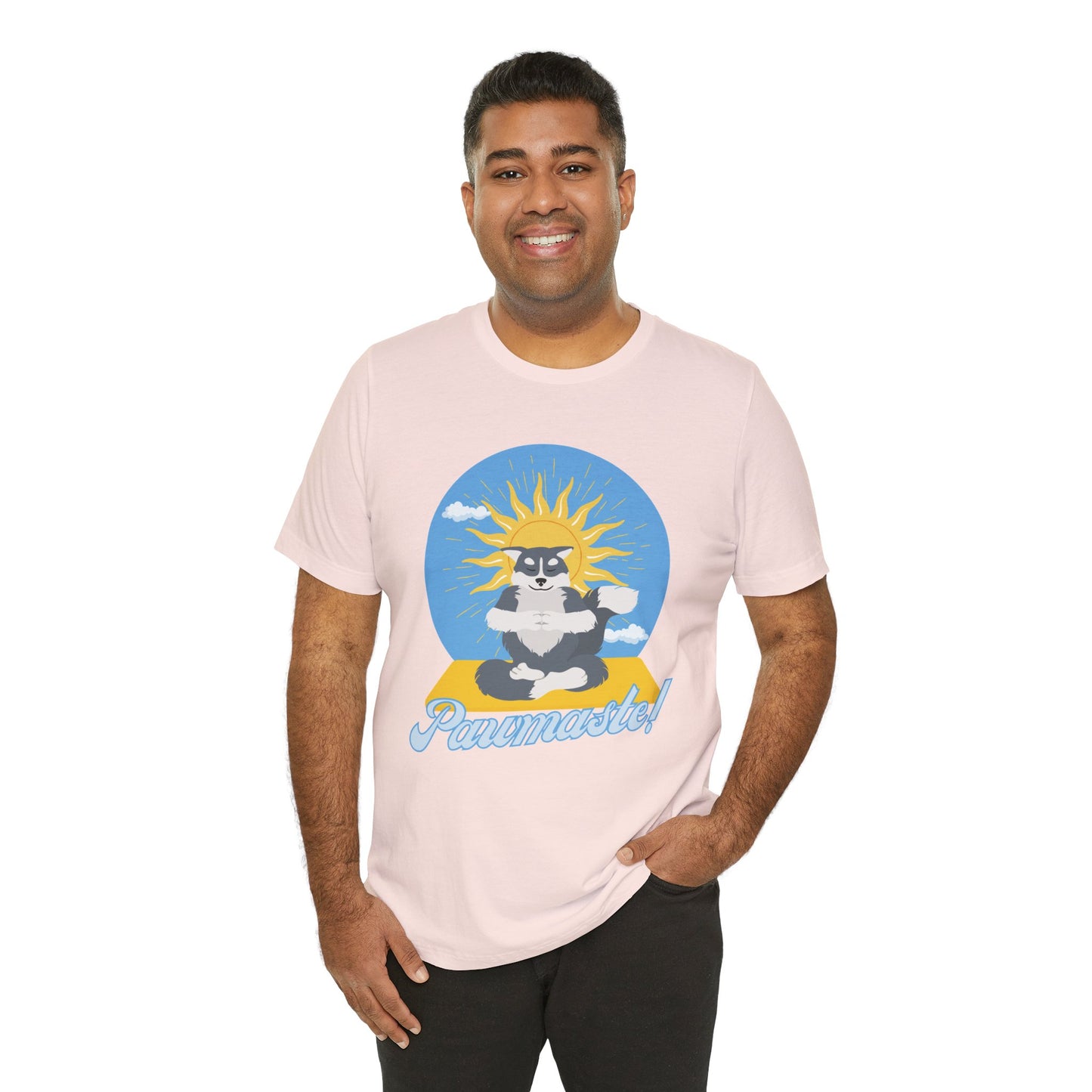 Pawmaste Happy Husky Puppy Yoga Shirt Unisex Classic Tee