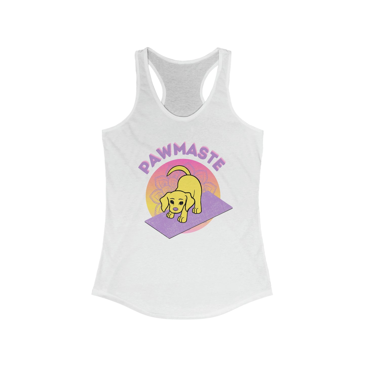 Pawmaste with Yogi the Rescue Puppy Yoga Mascot Mountain Seen Tank Top