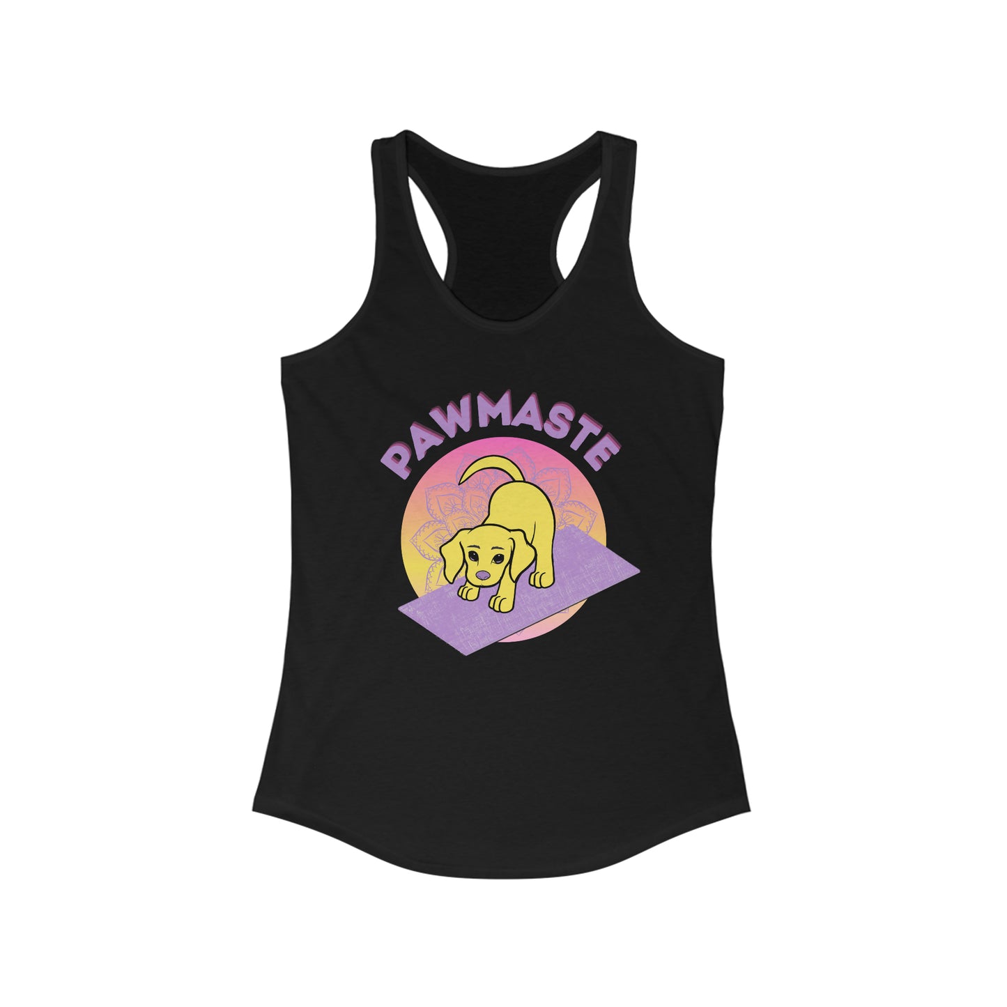 Pawmaste with Yogi the Rescue Puppy Yoga Mascot Mountain Seen Tank Top