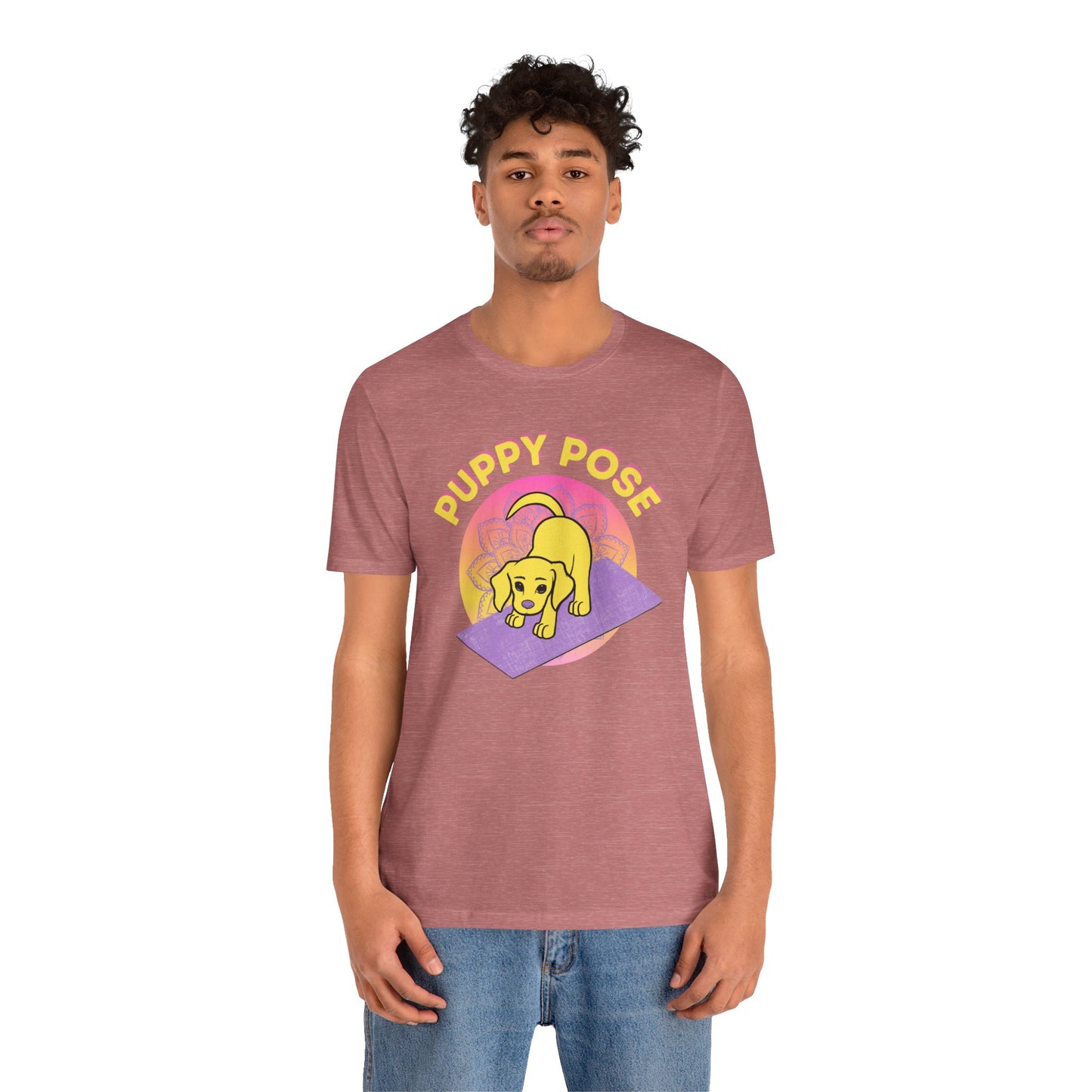 Pawmaste Happy Husky Puppy Yoga Shirt Unisex Classic Tee