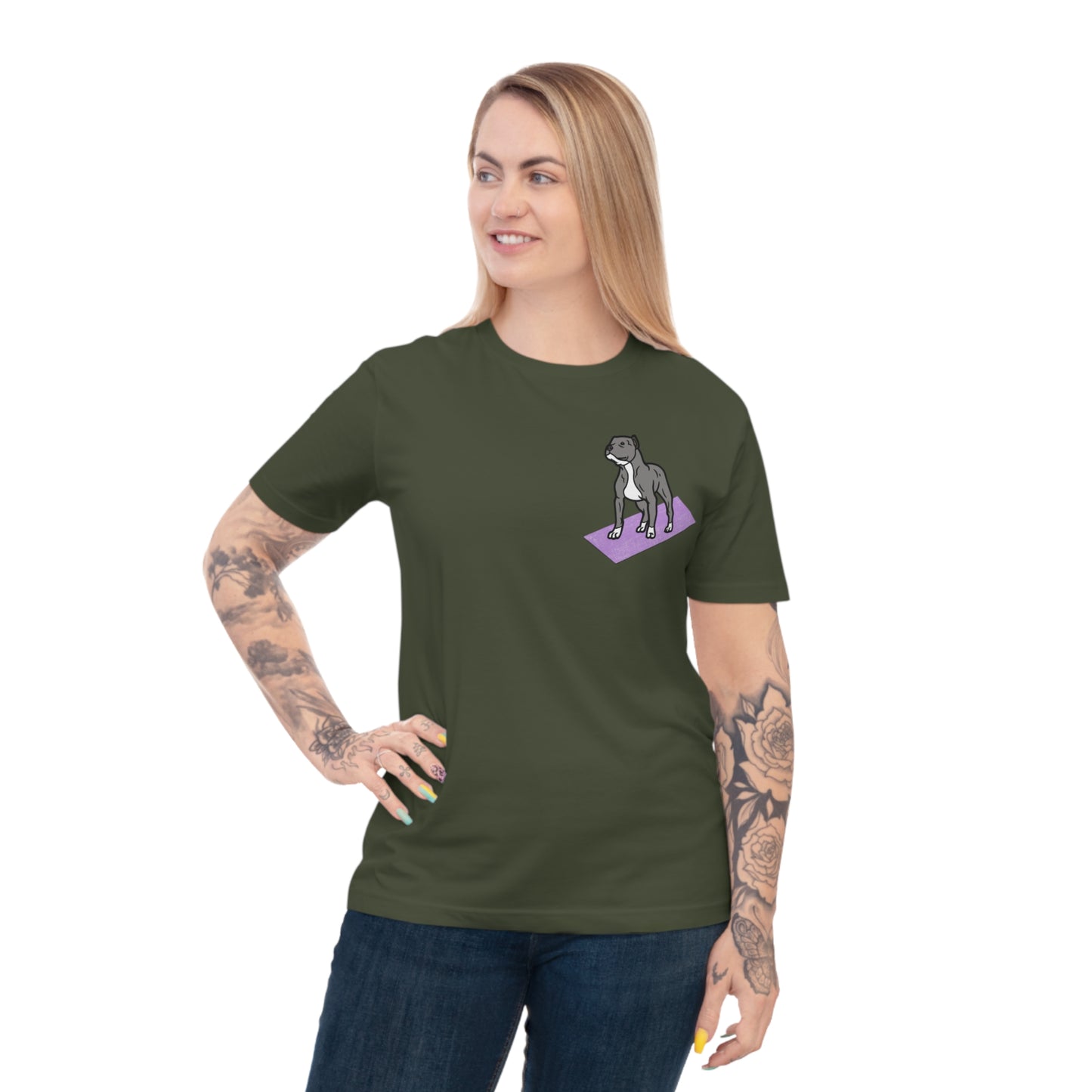 Rescue Puppy Yoga Mat Pit Bull Graphic Tshirt