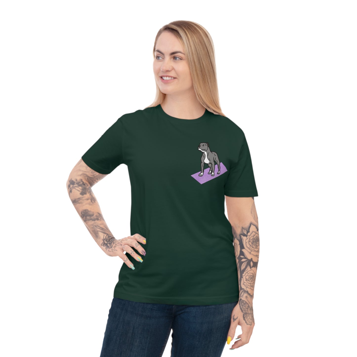 Rescue Puppy Yoga Mat Pit Bull Graphic Tshirt