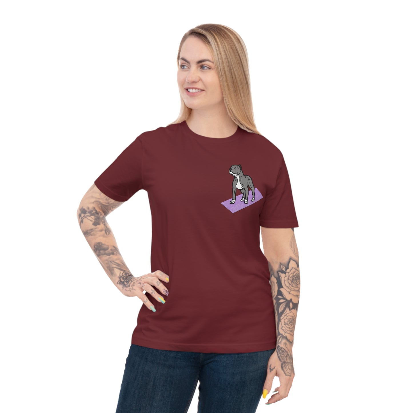 Rescue Puppy Yoga Mat Pit Bull Graphic Tshirt