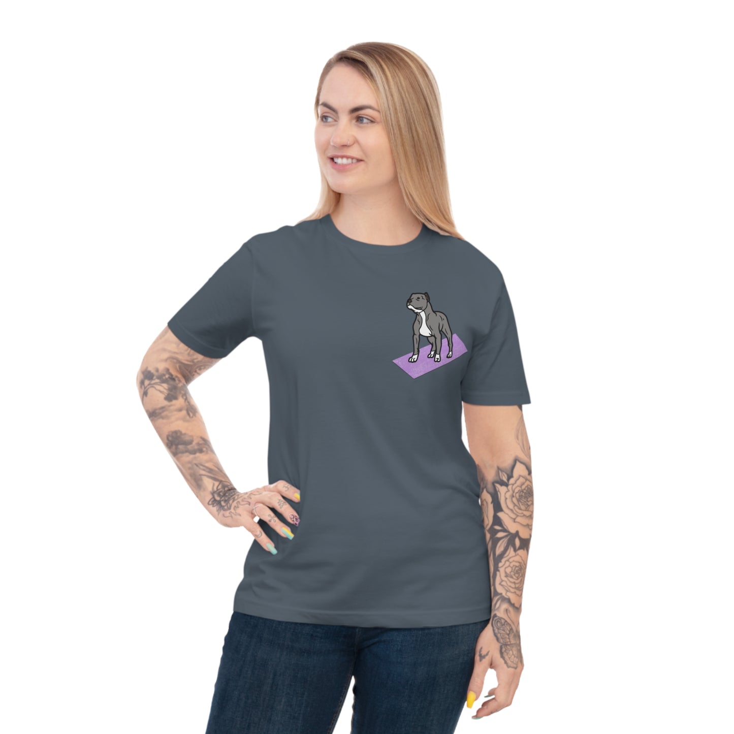 Rescue Puppy Yoga Mat Pit Bull Graphic Tshirt
