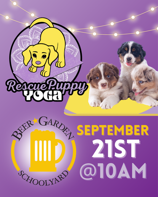 Rescue Puppy Yoga - Schoolyard Beer Garden Denver