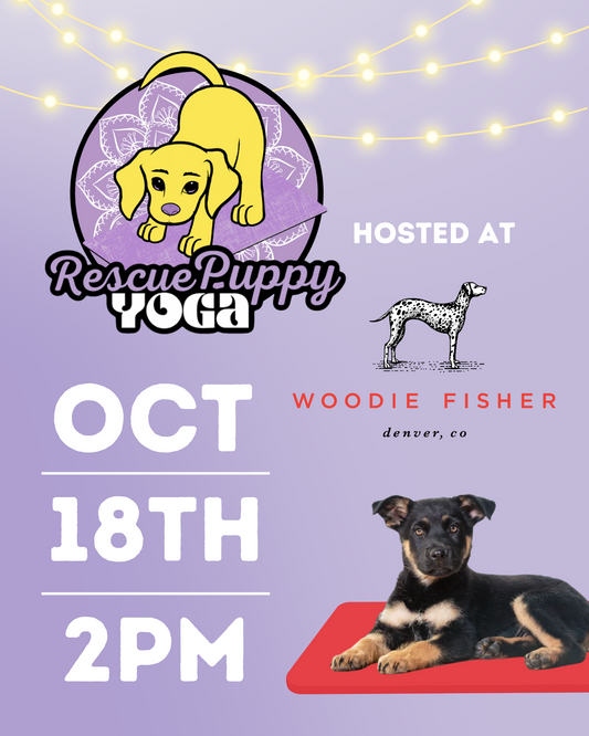 Puppy Yoga - Woodie Fisher