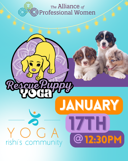 Rescue Puppy Yoga - Rishi’s Community Yoga 12:30pm
