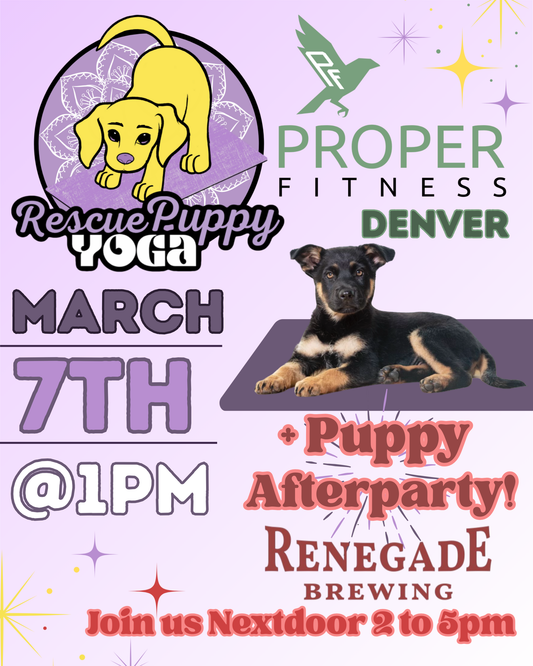 Puppy Yoga - Proper Fitness + Renegade Brewing After Party!