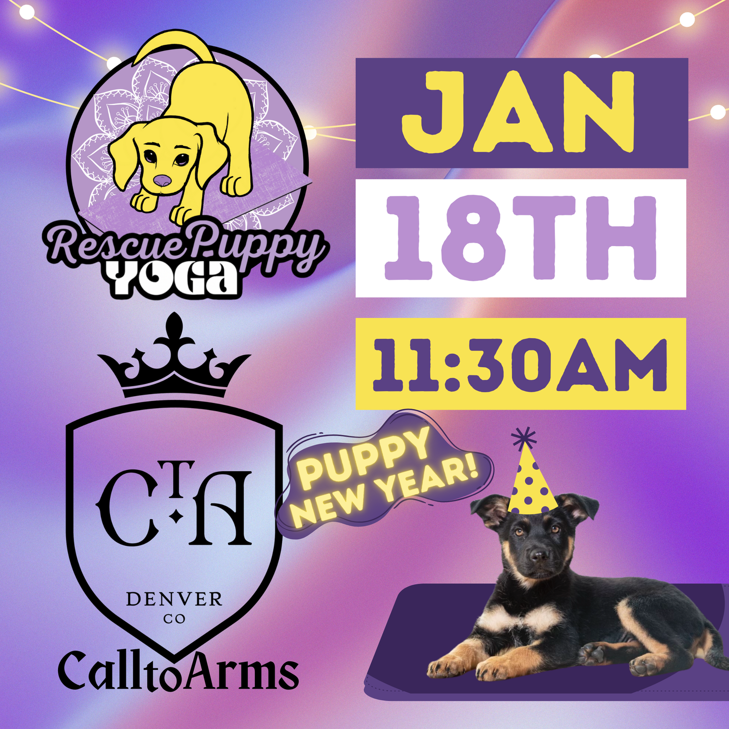 Rescue Puppy Yoga - Call to Arms Brewing Co.