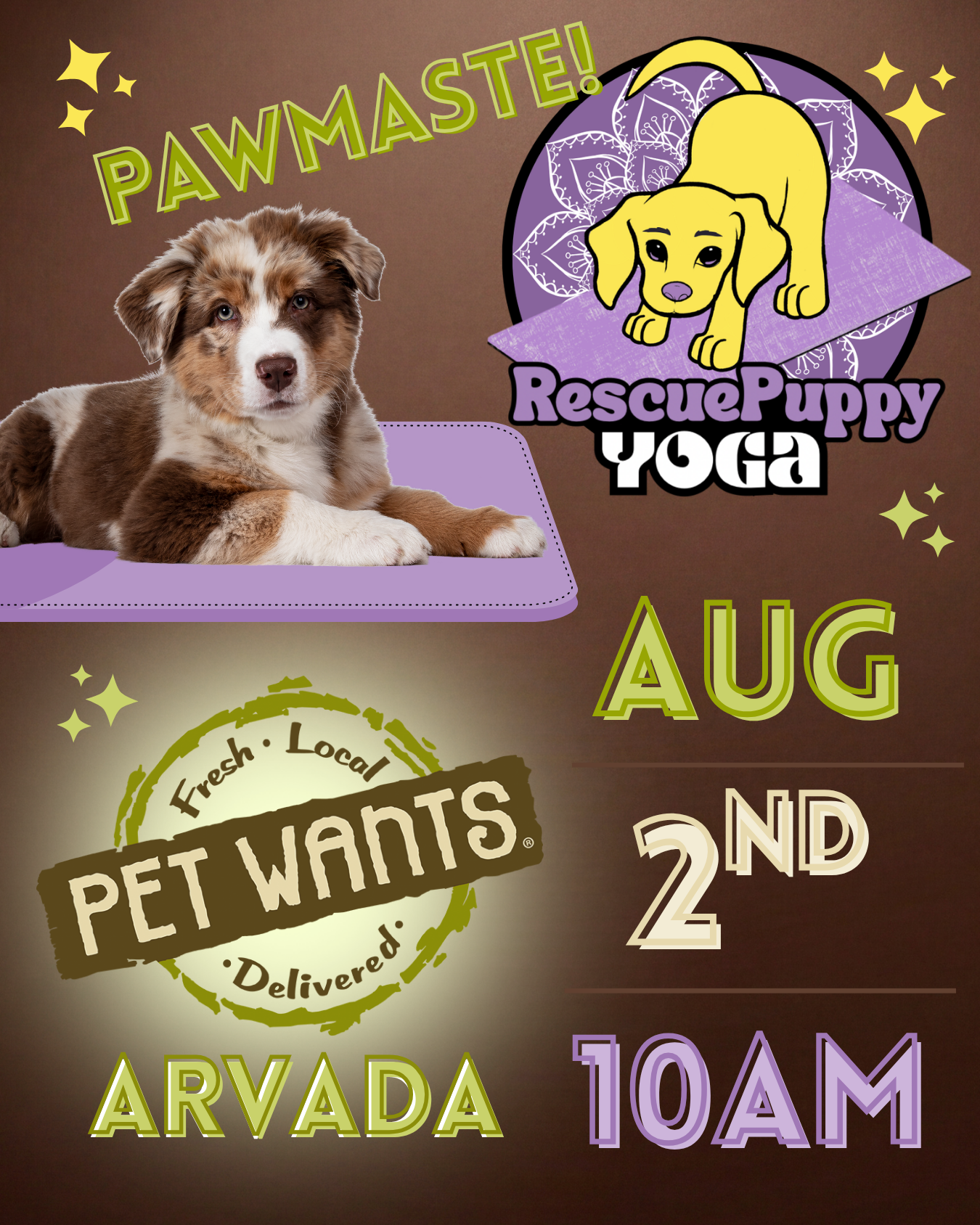 Rescue Puppy Yoga - Pet Wants Arvada