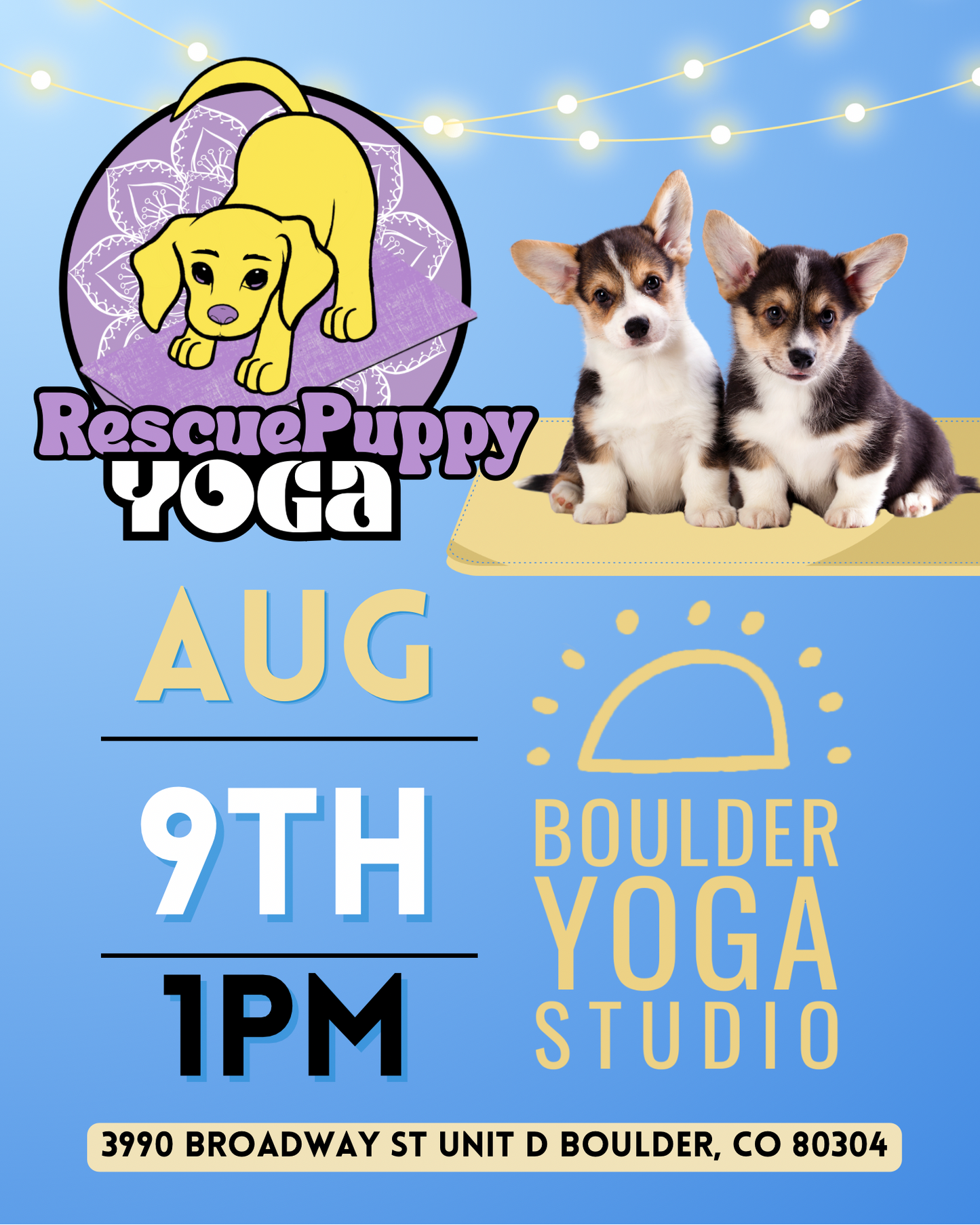 Rescue Puppy Yoga - Boulder Yoga Studio