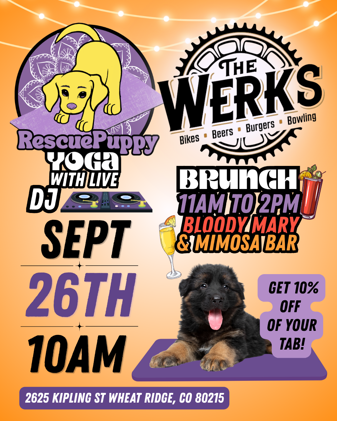 Rescue Puppy Yoga + Live DJ @ The Werks