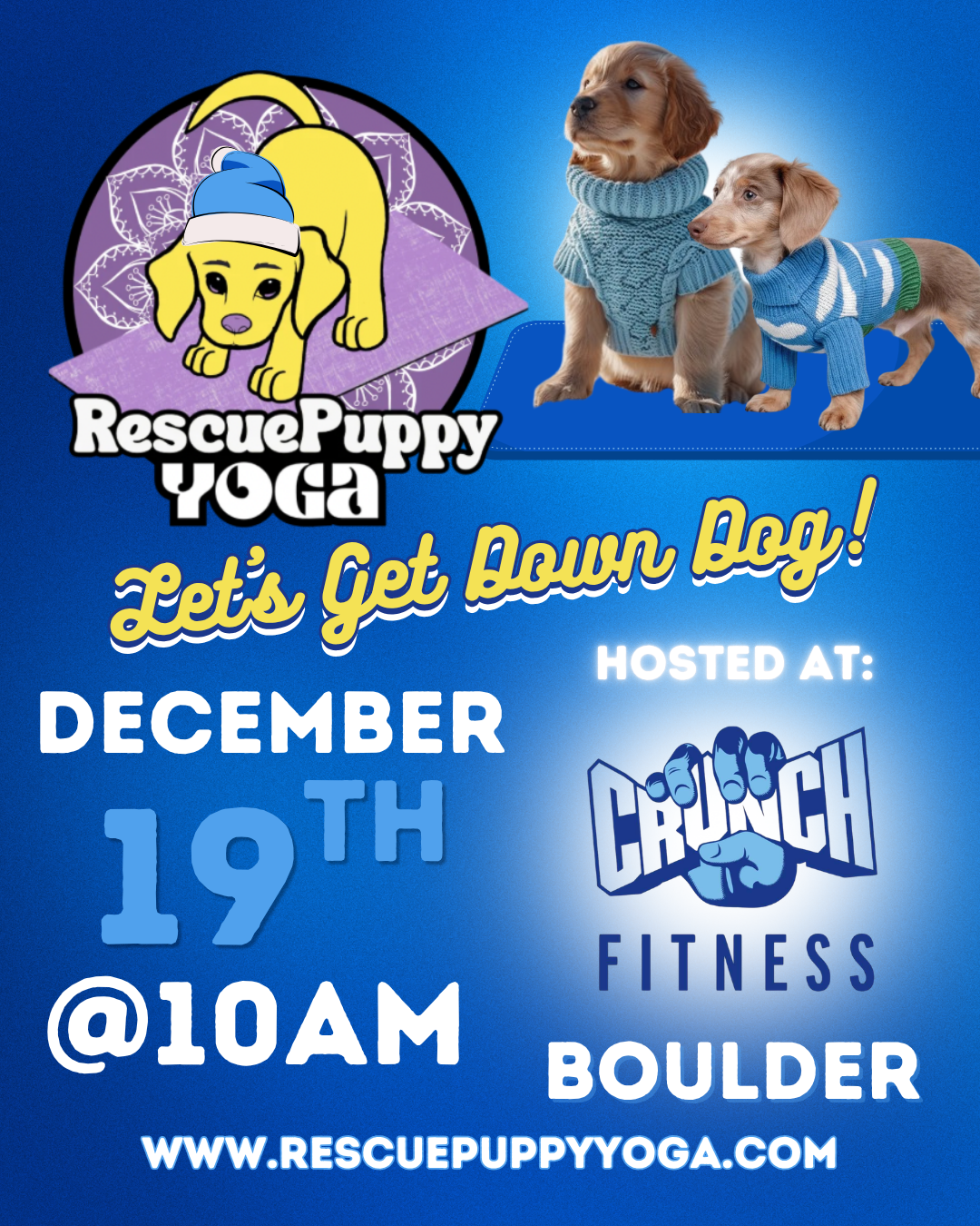 Rescue Puppy Yoga - Crunch Boulder