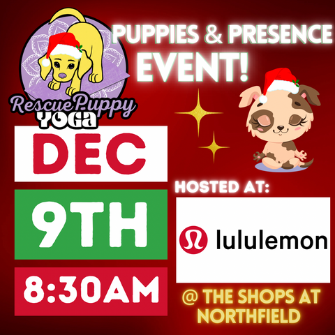 Rescue Puppy Yoga - Lululemon @ The Shops at Northfield