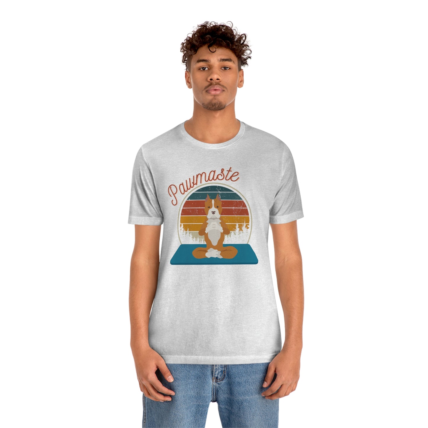 Pawmaste Pitbull Puppy Yoga Mountain Shirt Unisex Classic Tee