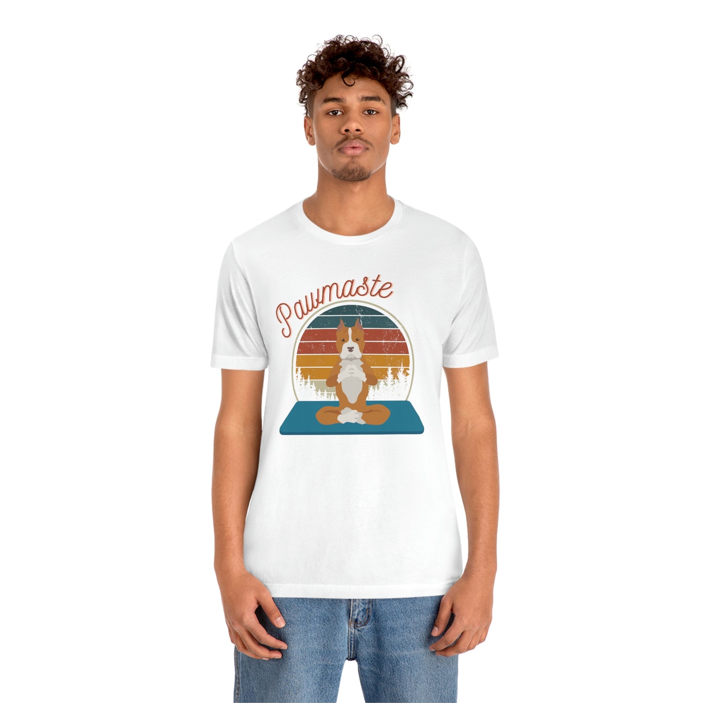 Pawmaste Pitbull Puppy Yoga Mountain Shirt Unisex Classic Tee