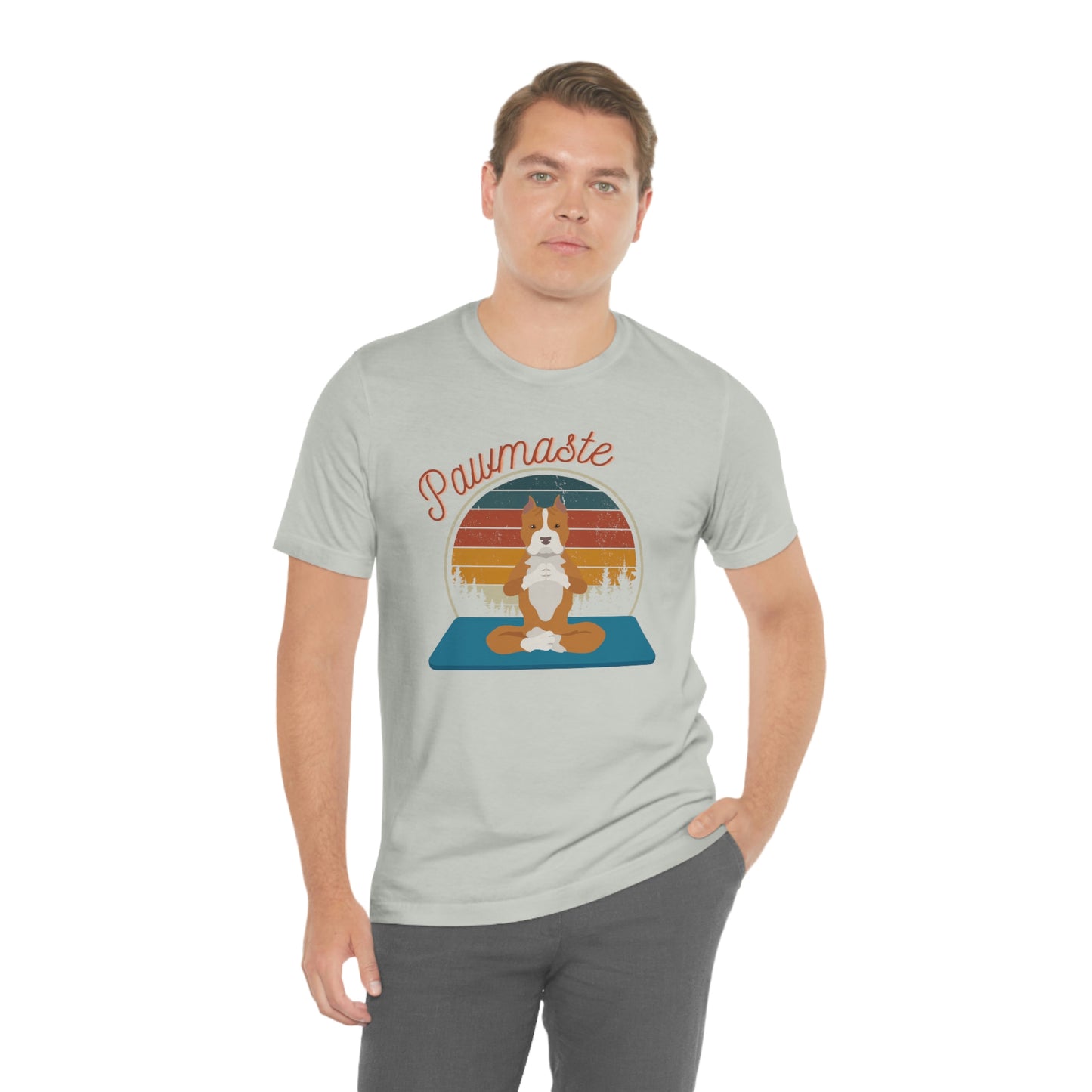 Pawmaste Pitbull Puppy Yoga Mountain Shirt Unisex Classic Tee