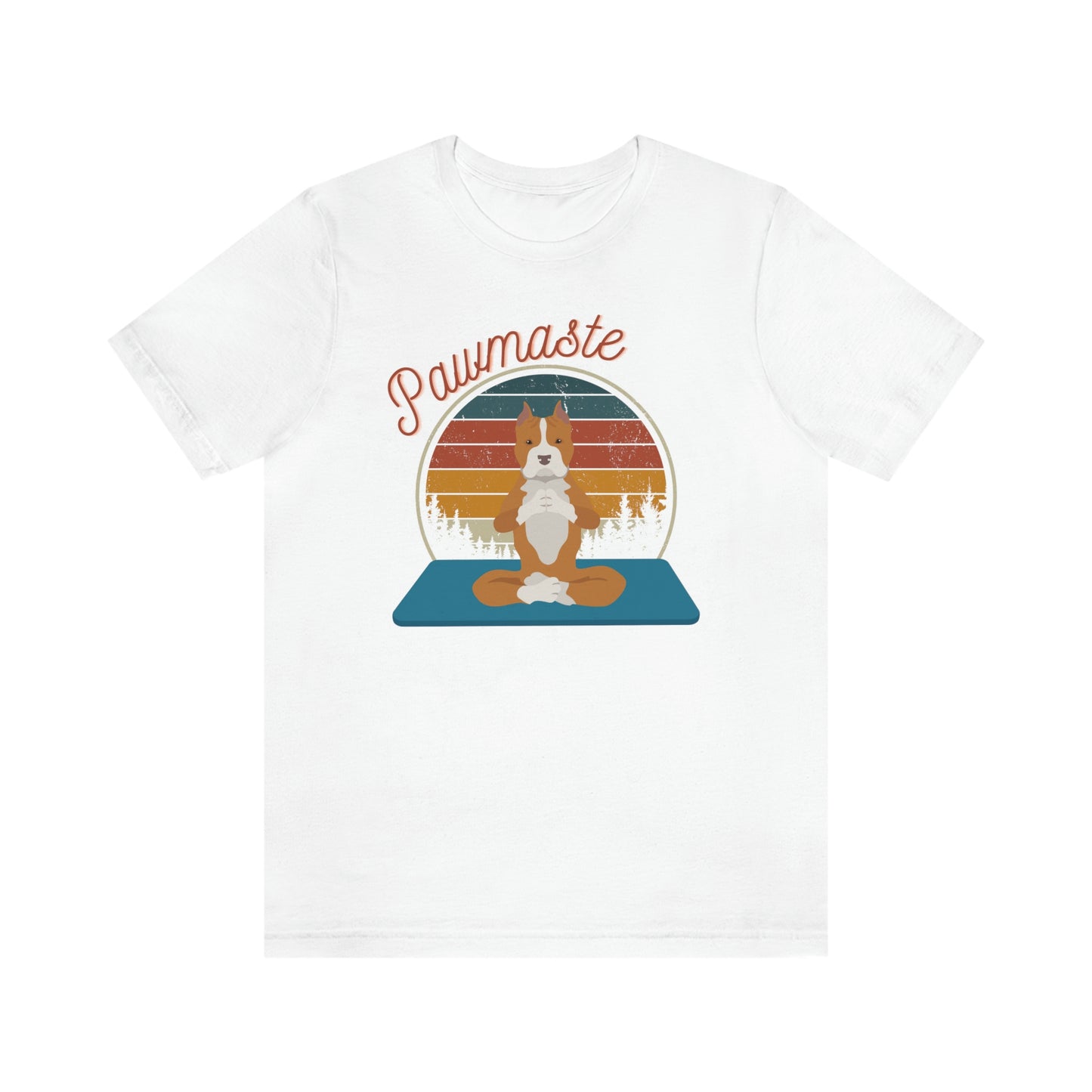 Pawmaste Pitbull Puppy Yoga Mountain Shirt Unisex Classic Tee