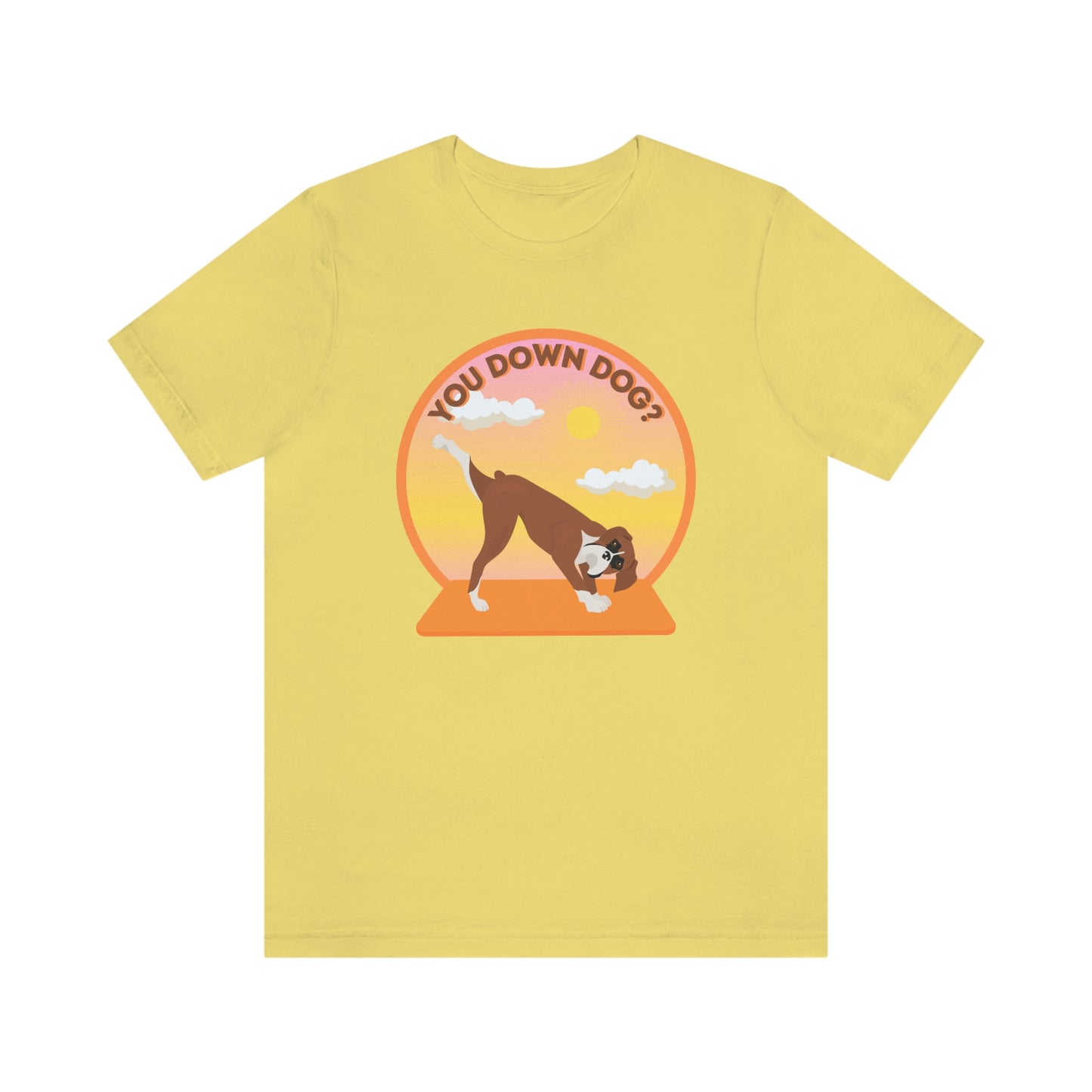 Downdog Boxer Puppy Yoga Shirt Unisex Classic Tee