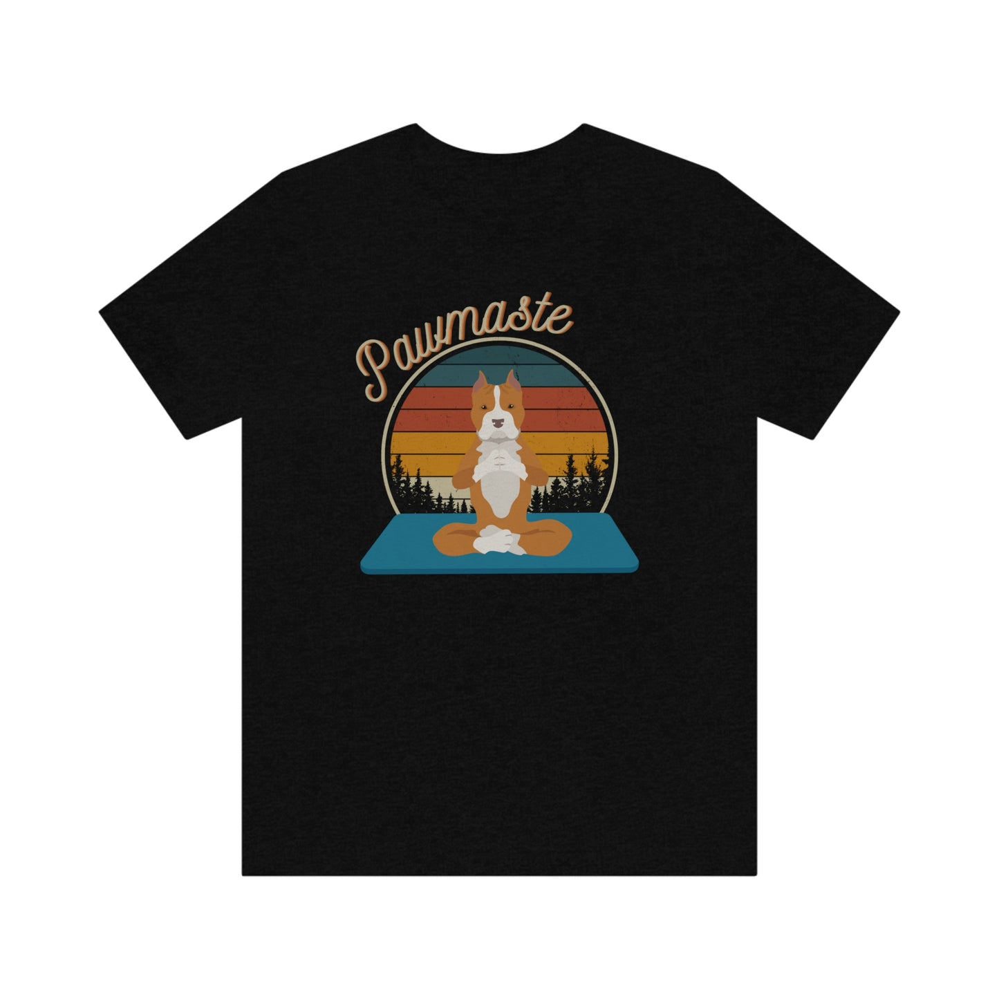 Pawmaste Pitbull Puppy Yoga Mountain Shirt Unisex Classic Tee