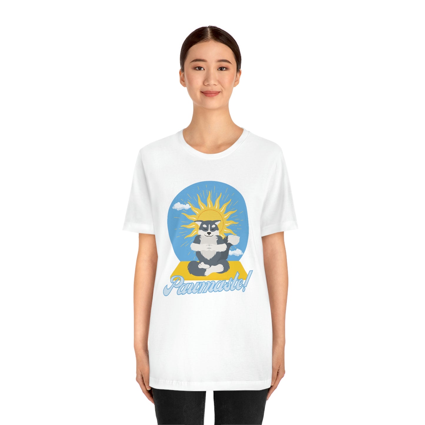 Pawmaste Happy Husky Puppy Yoga Shirt Unisex Classic Tee