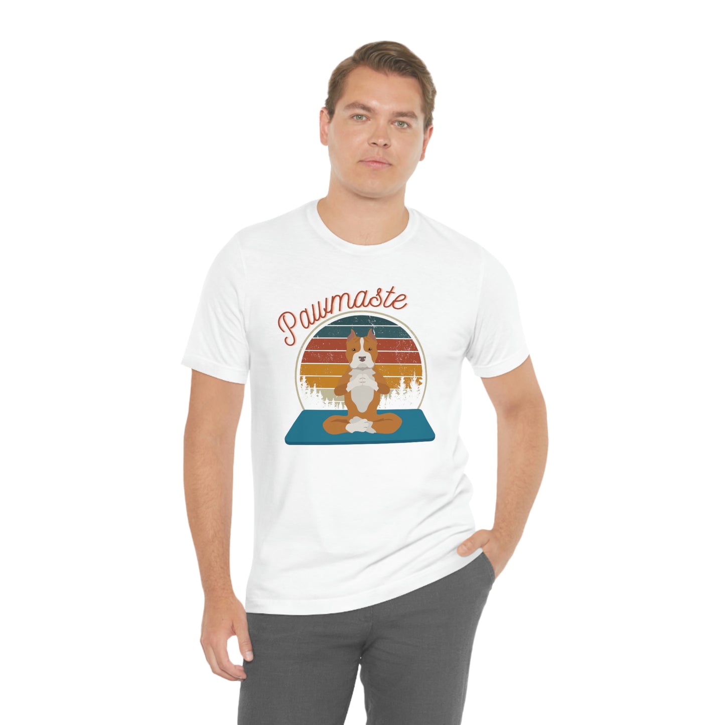 Pawmaste Pitbull Puppy Yoga Mountain Shirt Unisex Classic Tee