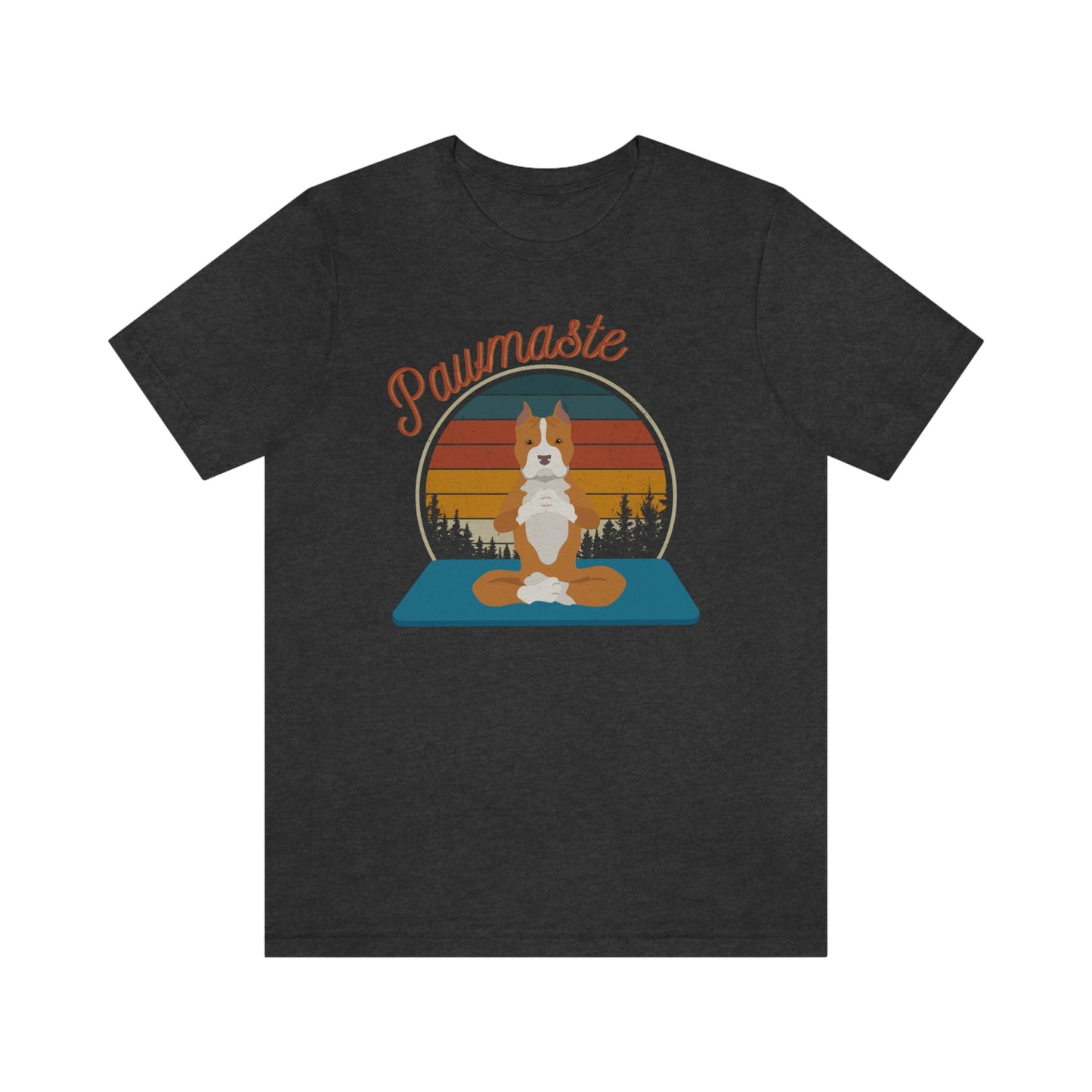 Pawmaste Pitbull Puppy Yoga Mountain Shirt Unisex Classic Tee