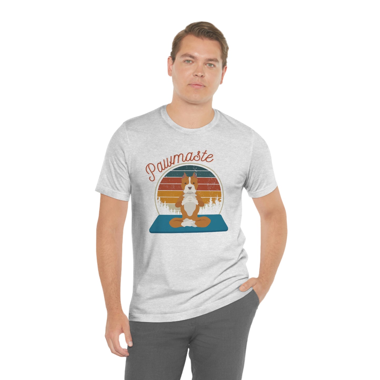 Pawmaste Pitbull Puppy Yoga Mountain Shirt Unisex Classic Tee