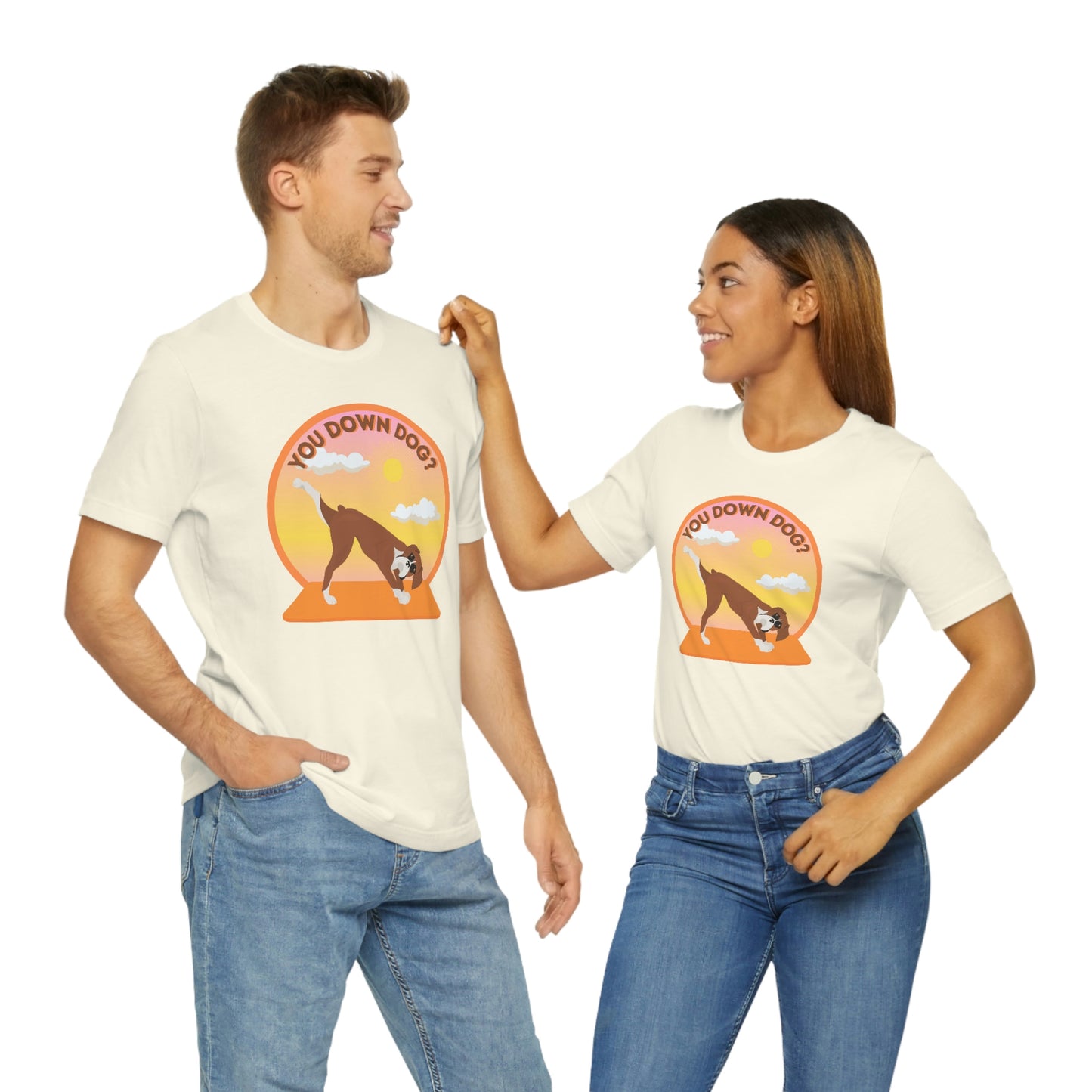 Downdog Boxer Puppy Yoga Shirt Unisex Classic Tee