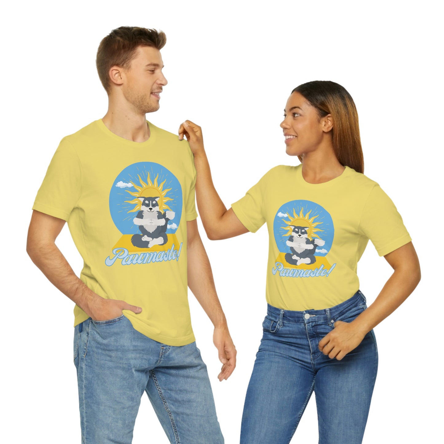 Pawmaste Happy Husky Puppy Yoga Shirt Unisex Classic Tee