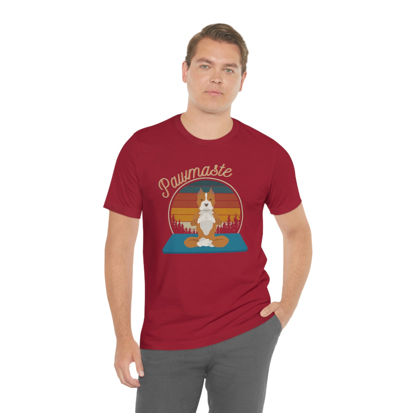 Pawmaste Pitbull Puppy Yoga Mountain Shirt Unisex Classic Tee