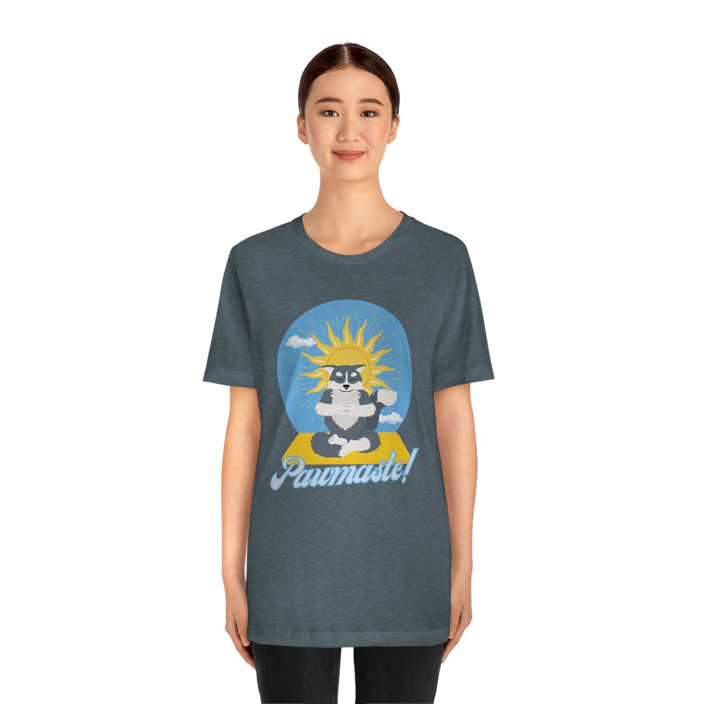 Pawmaste Happy Husky Puppy Yoga Shirt Unisex Classic Tee