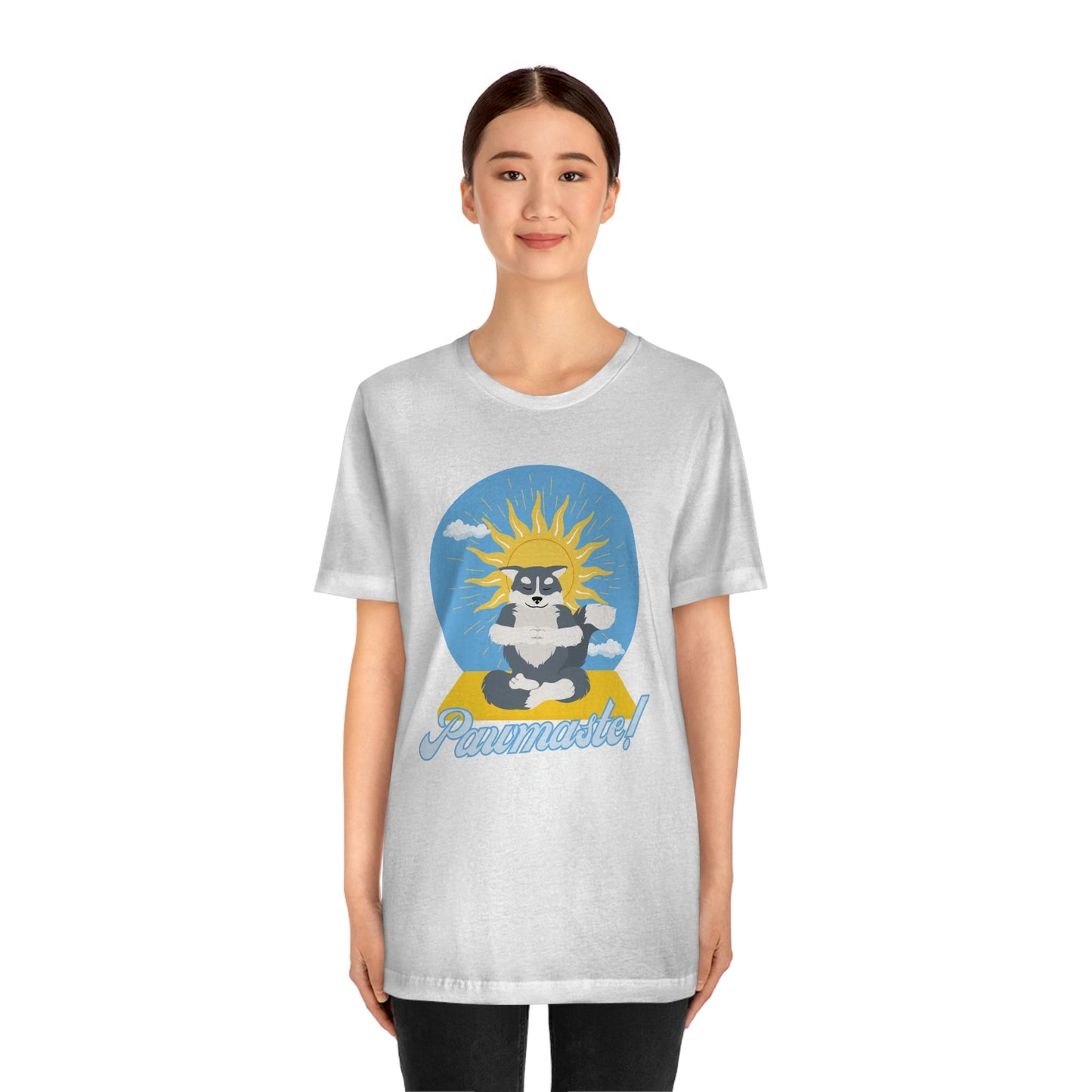 Pawmaste Happy Husky Puppy Yoga Shirt Unisex Classic Tee