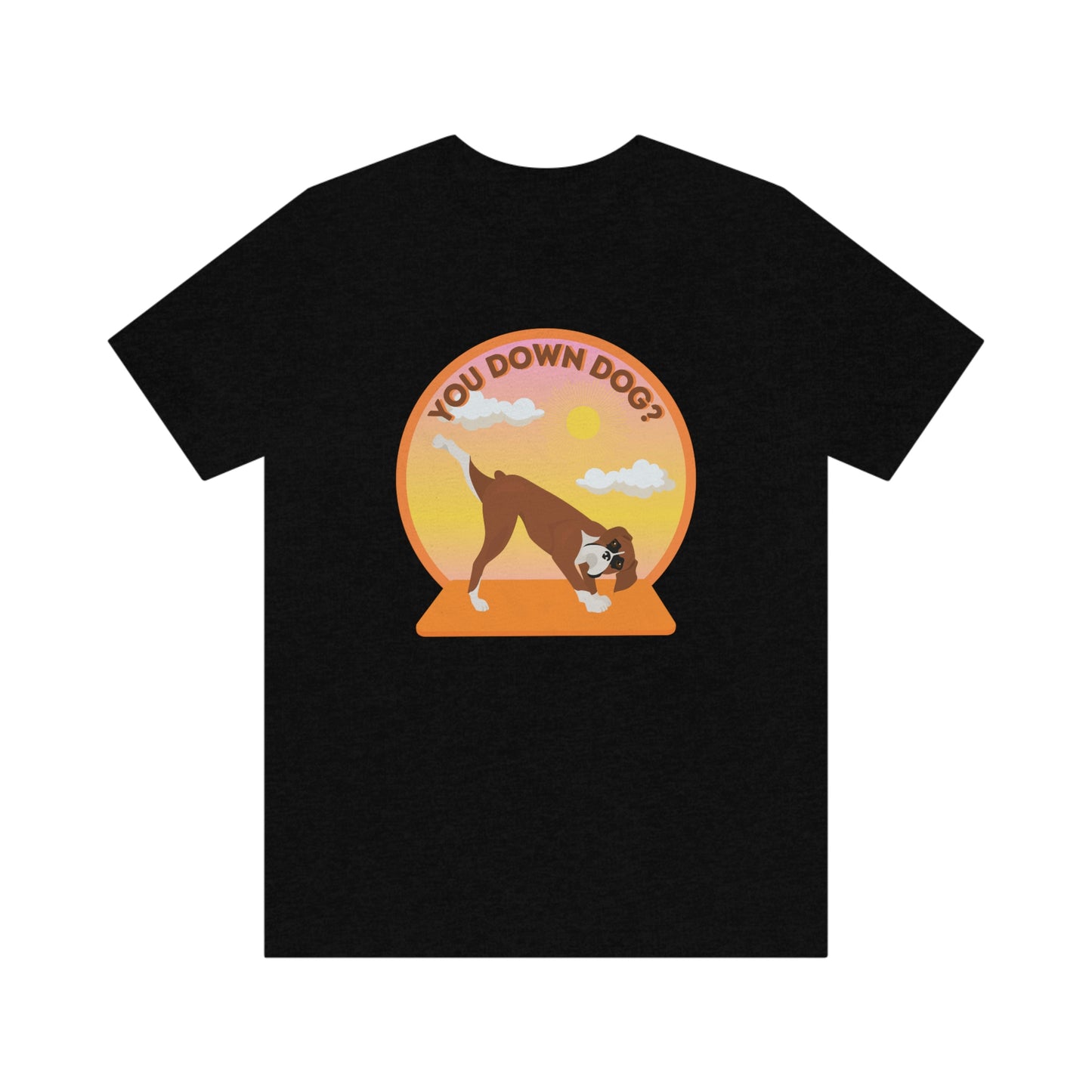 Downdog Boxer Puppy Yoga Shirt Unisex Classic Tee