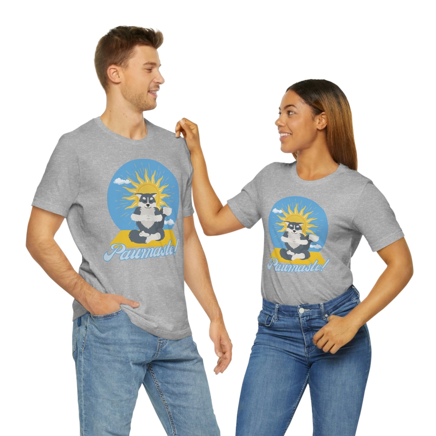 Pawmaste Happy Husky Puppy Yoga Shirt Unisex Classic Tee