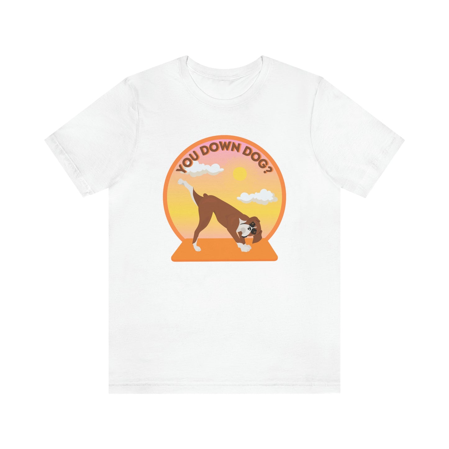 Downdog Boxer Puppy Yoga Shirt Unisex Classic Tee