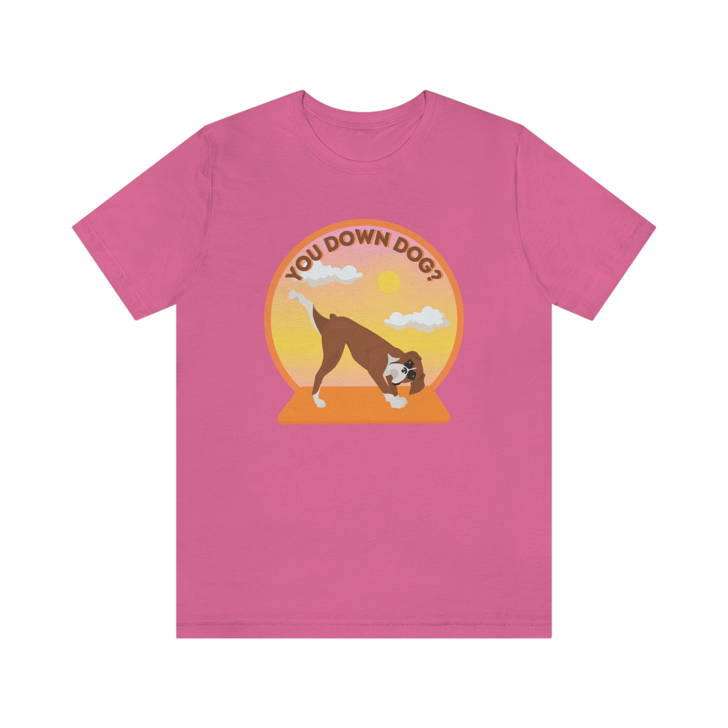 Downdog Boxer Puppy Yoga Shirt Unisex Classic Tee