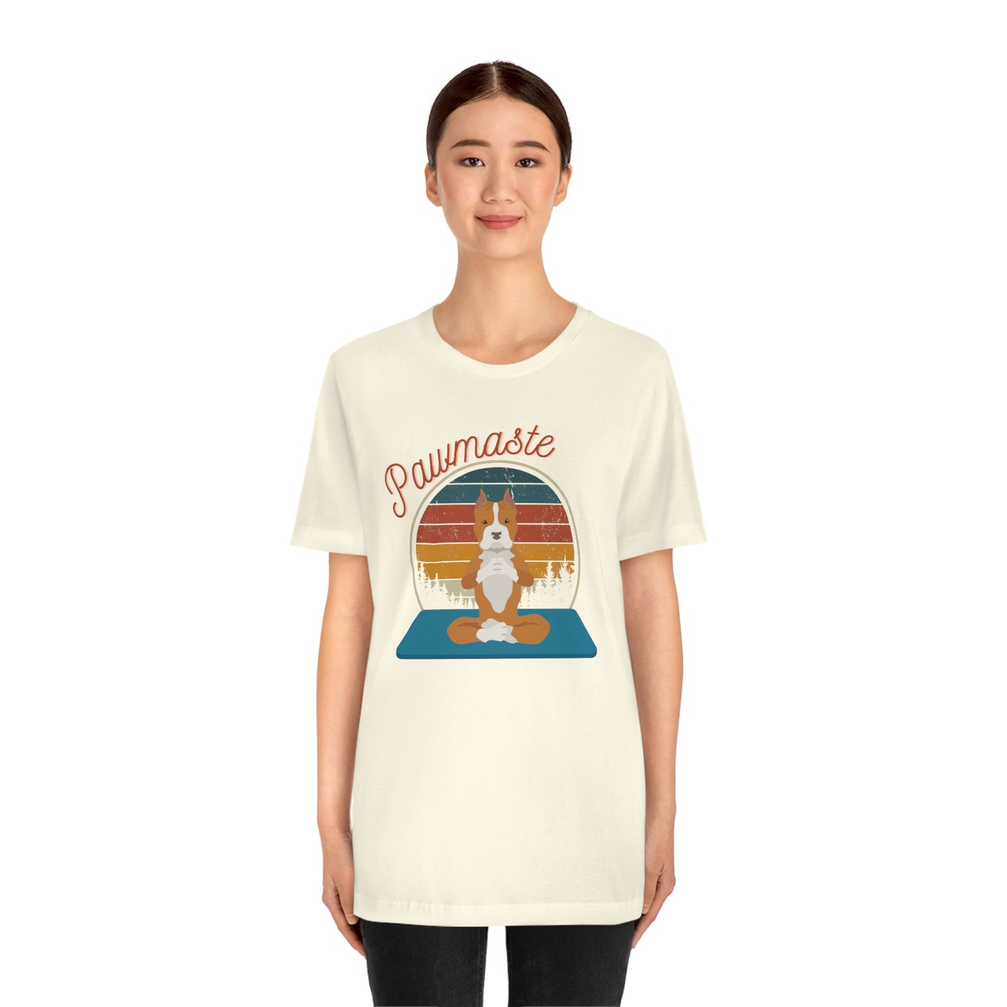 Pawmaste Pitbull Puppy Yoga Mountain Shirt Unisex Classic Tee