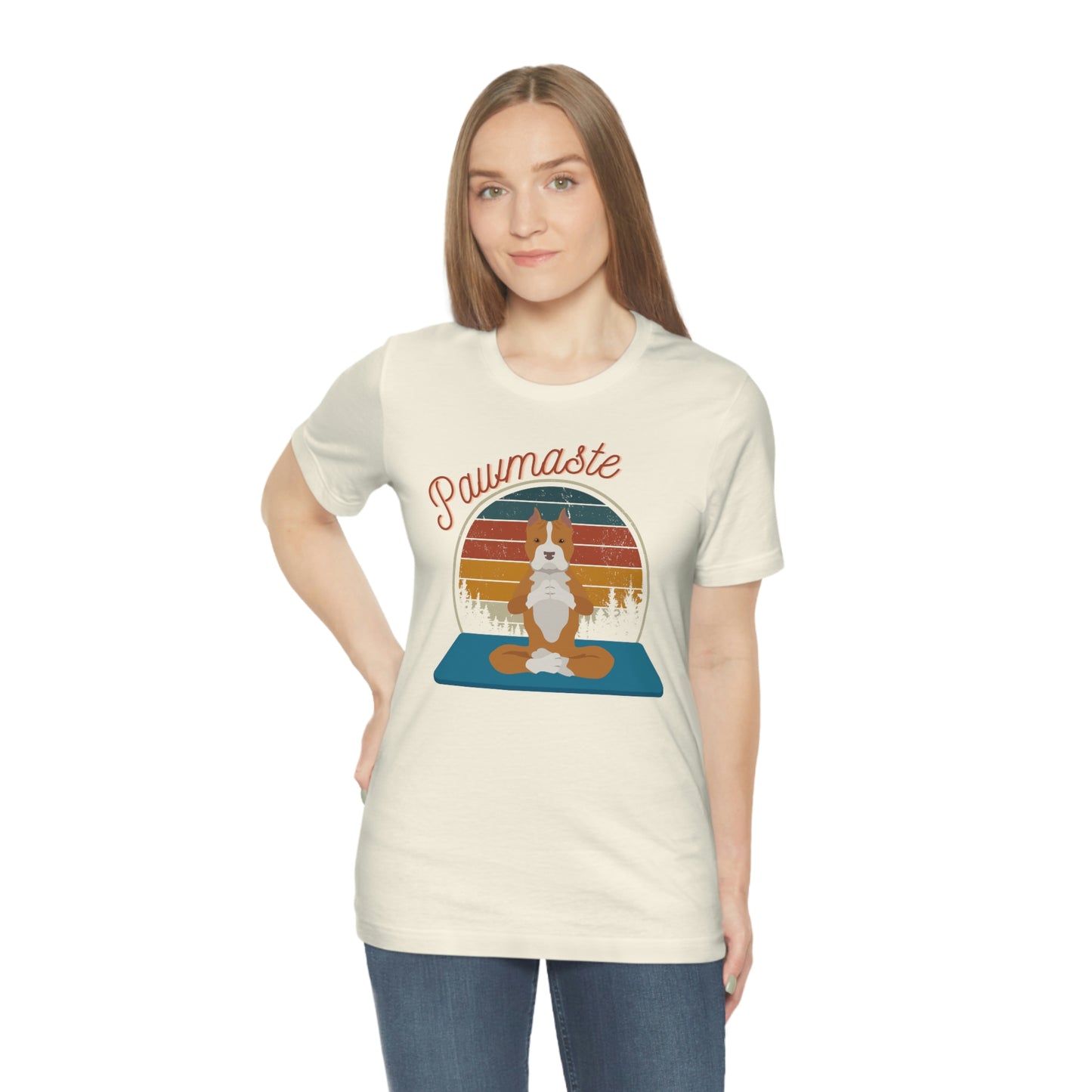 Pawmaste Pitbull Puppy Yoga Mountain Shirt Unisex Classic Tee