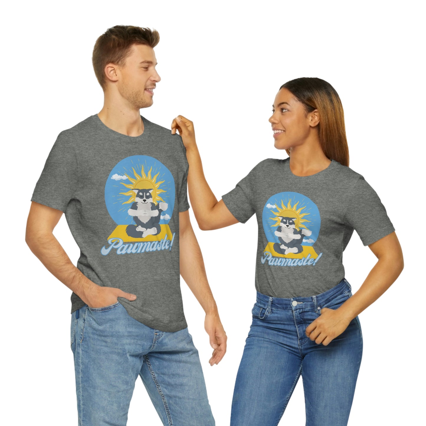 Pawmaste Happy Husky Puppy Yoga Shirt Unisex Classic Tee