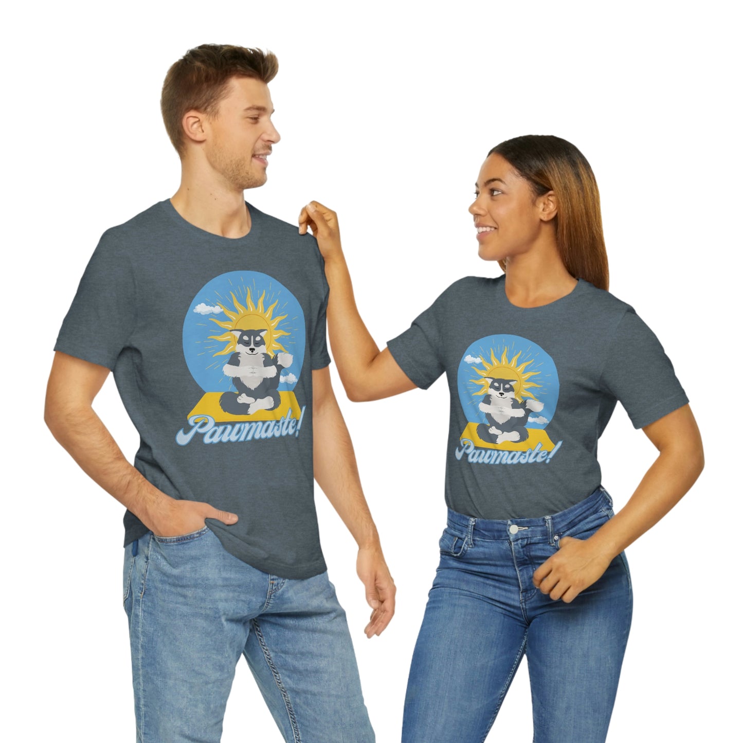 Pawmaste Happy Husky Puppy Yoga Shirt Unisex Classic Tee