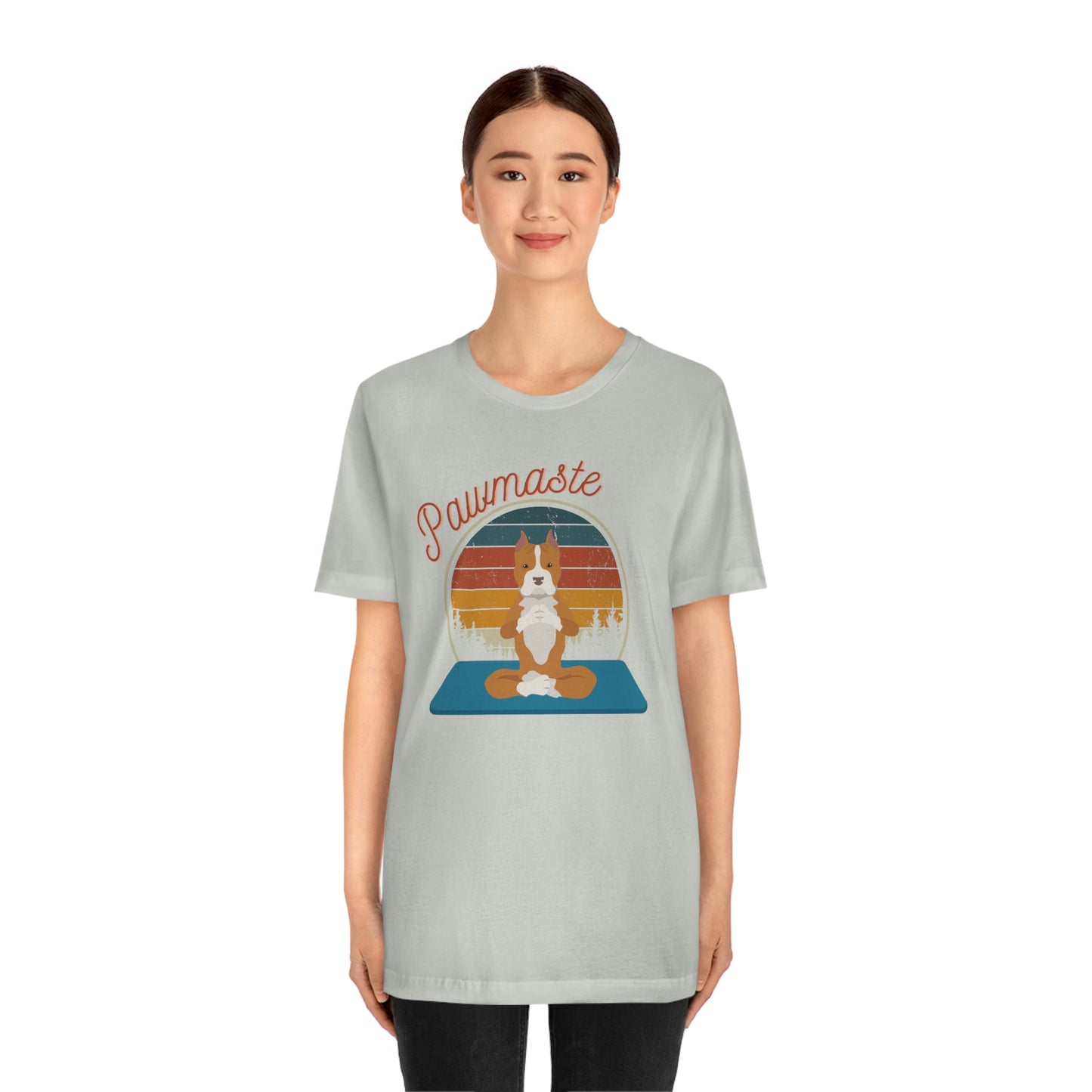 Pawmaste Pitbull Puppy Yoga Mountain Shirt Unisex Classic Tee